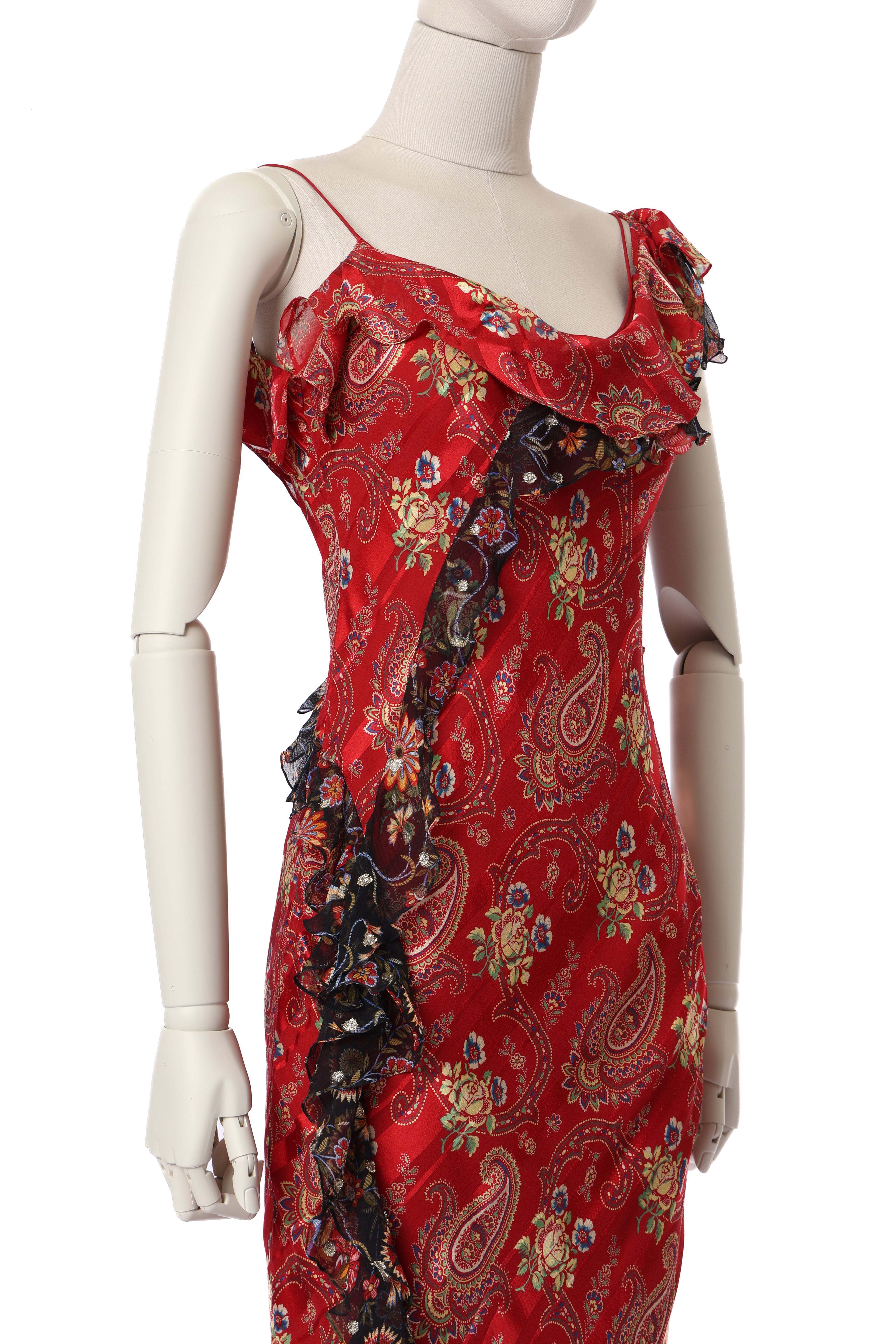 Dior 2002 Ruffle Silk Dress