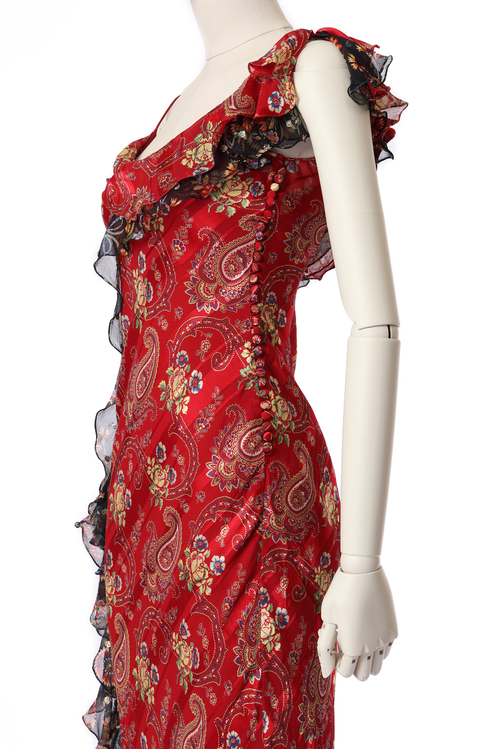 Dior 2002 Ruffle Silk Dress