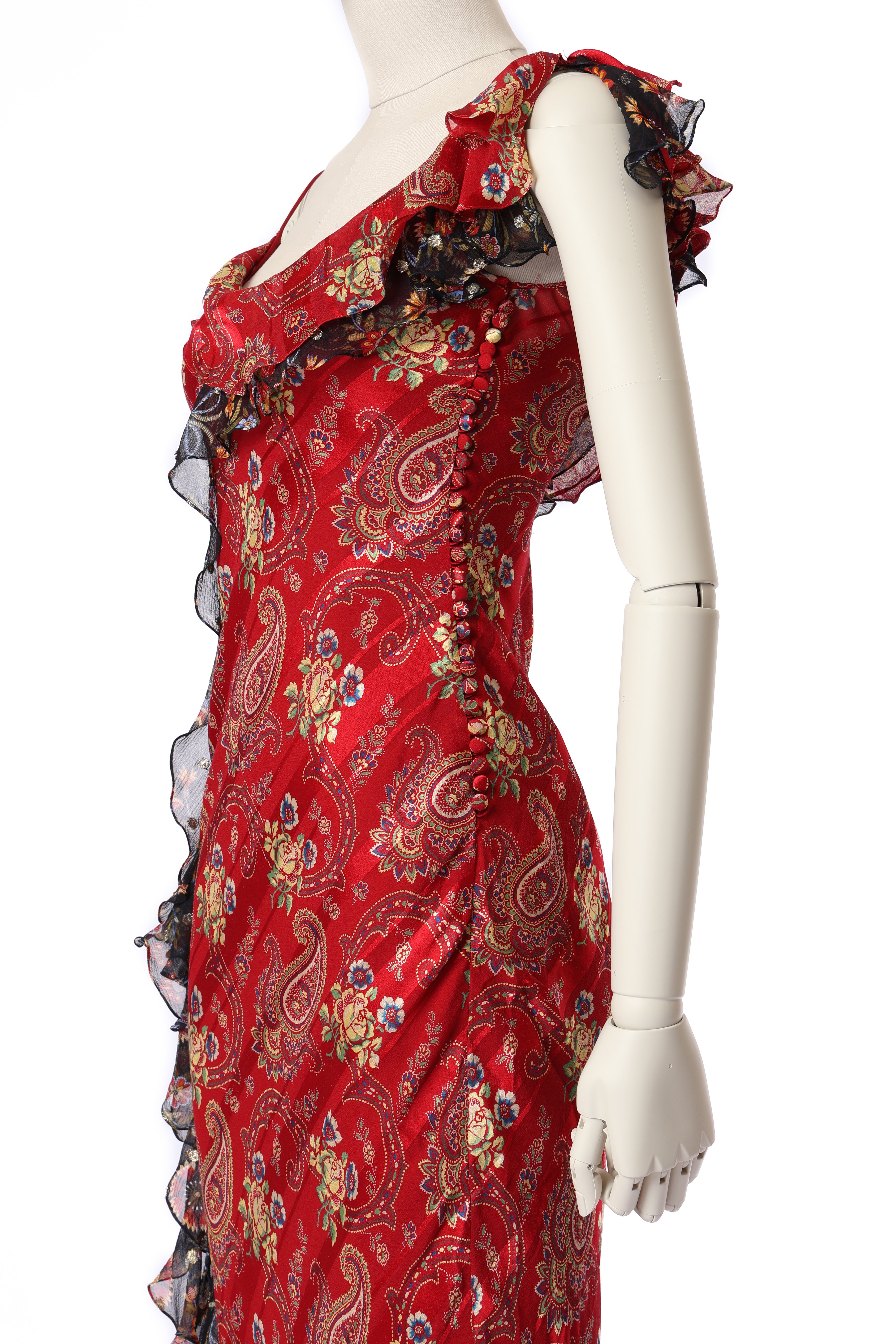 Dior 2002 Ruffle Silk Dress