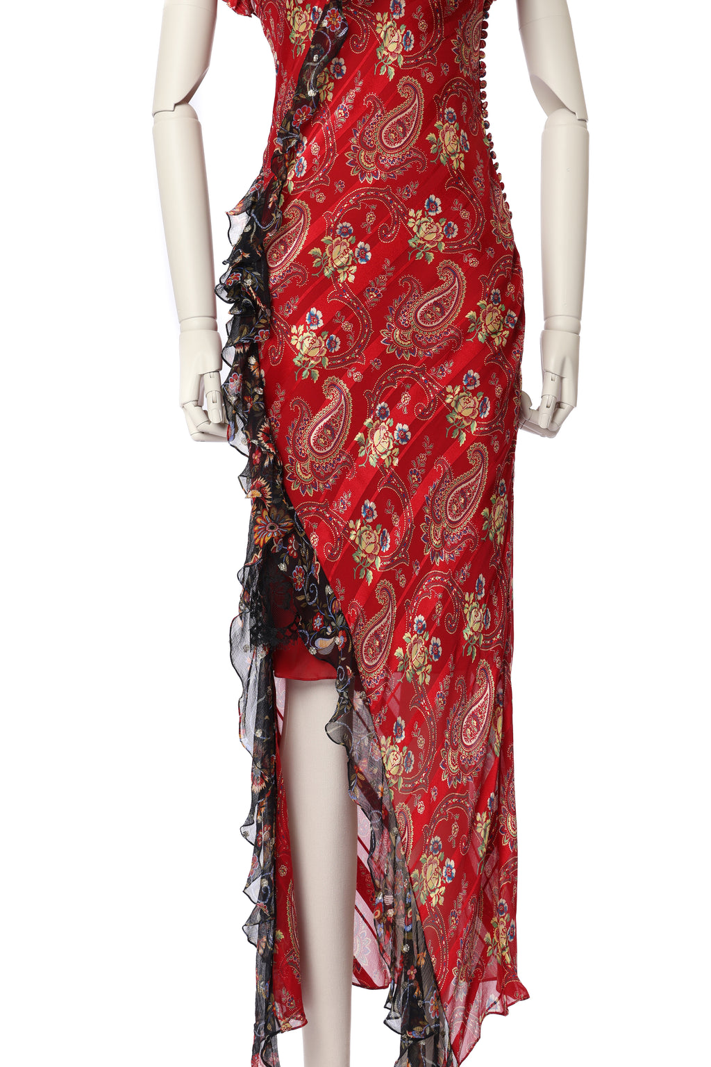 Dior 2002 Ruffle Silk Dress