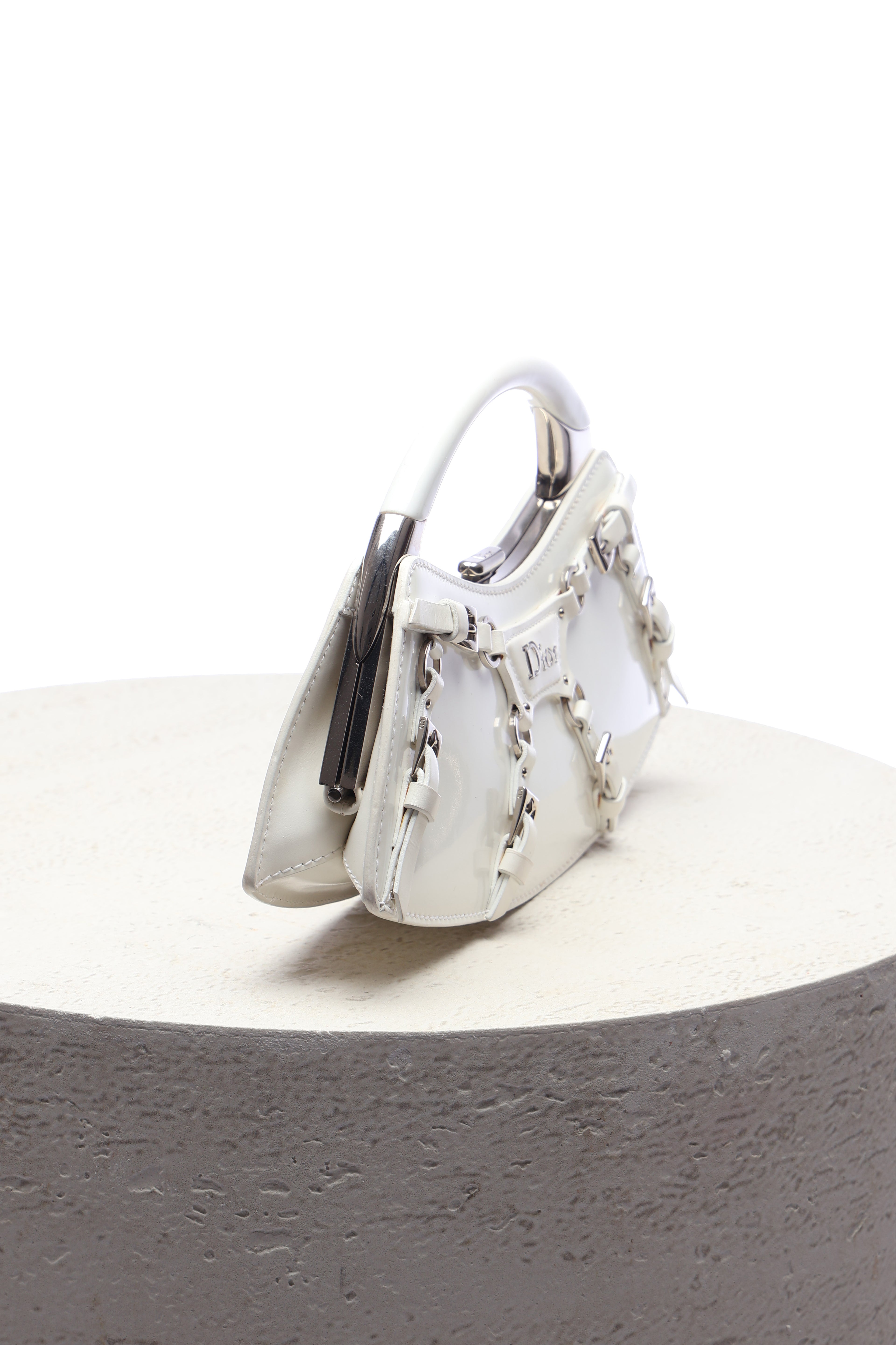 Dior 2003 Mini White Bondage Bag