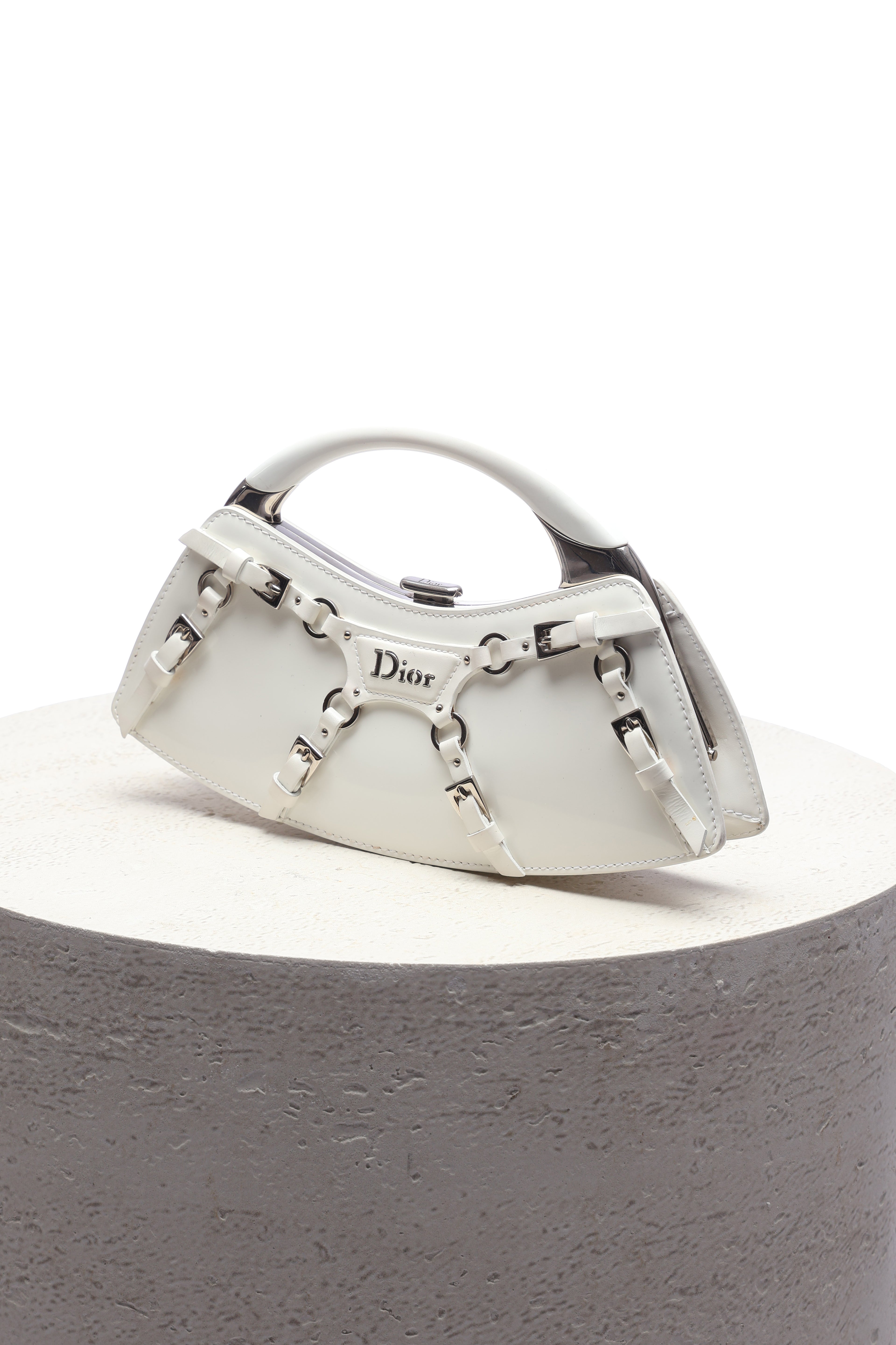Dior 2003 Mini White Bondage Bag