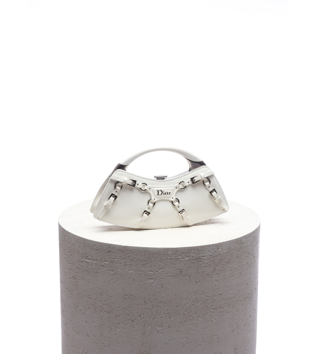 Dior 2003 Mini White Bondage Bag