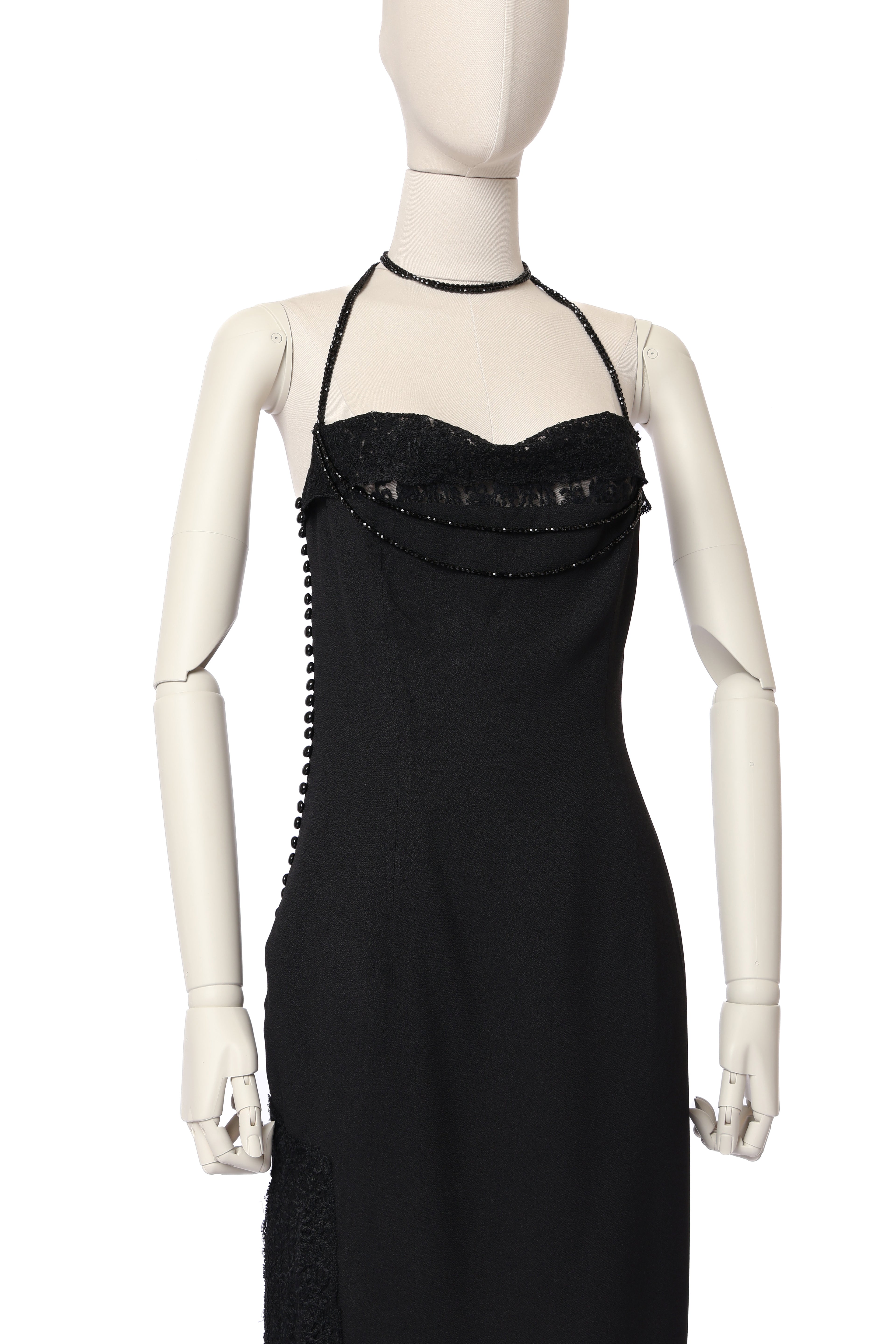 Dior 1997 Crystal Beads Lace Dress