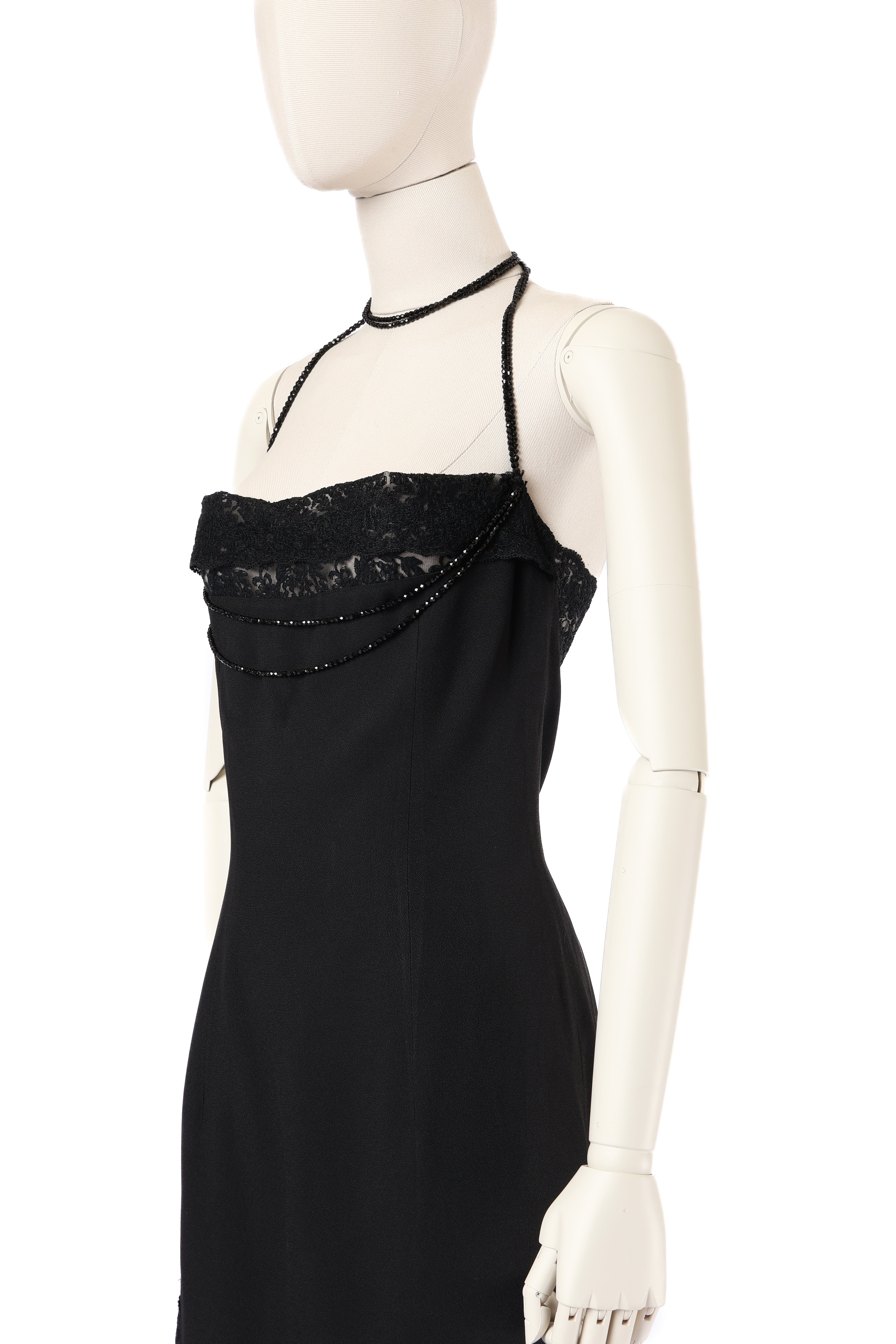 Dior 1997 Crystal Beads Lace Dress