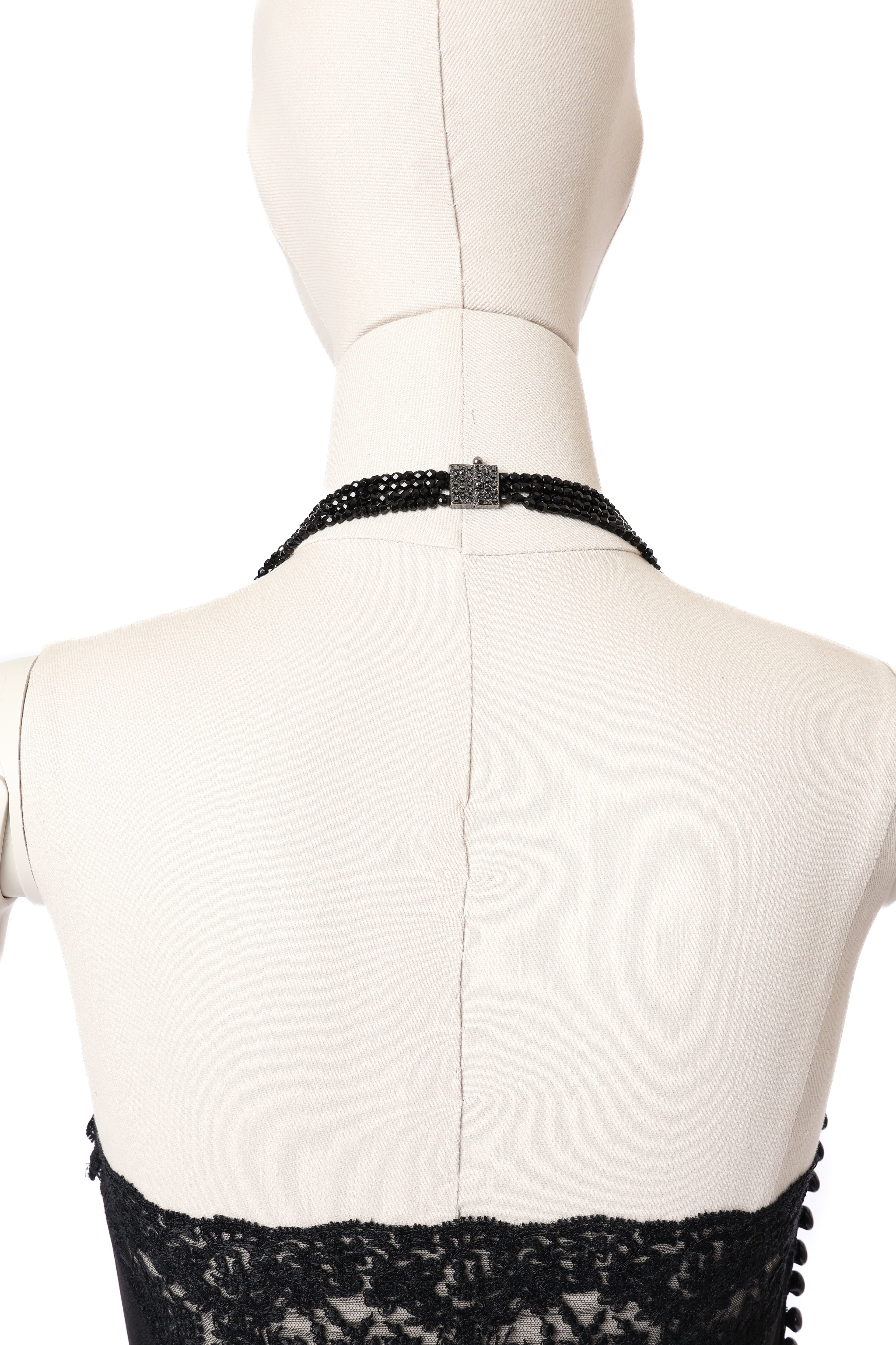 Dior 1997 Crystal Beads Lace Dress