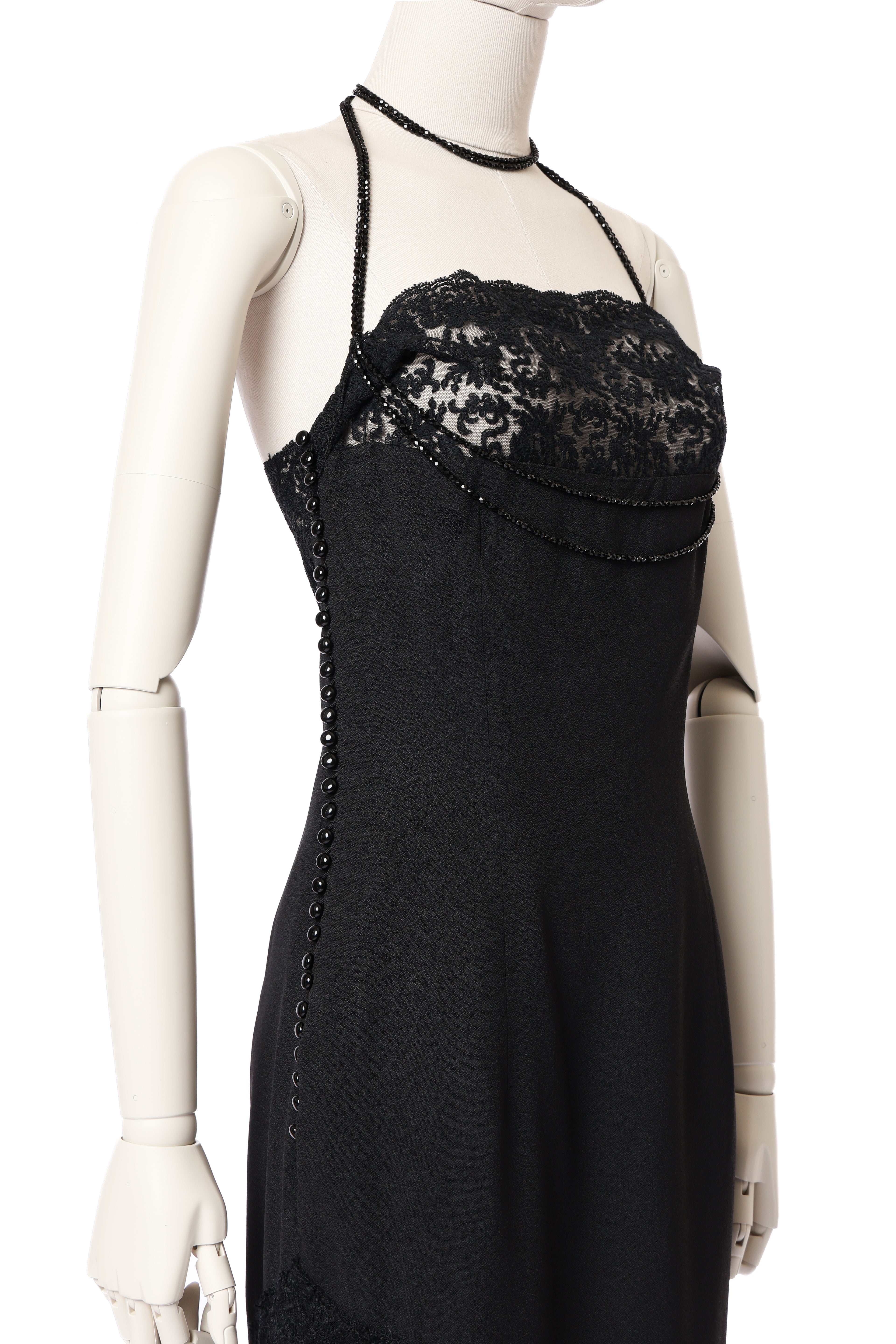 Dior 1997 Crystal Beads Lace Dress