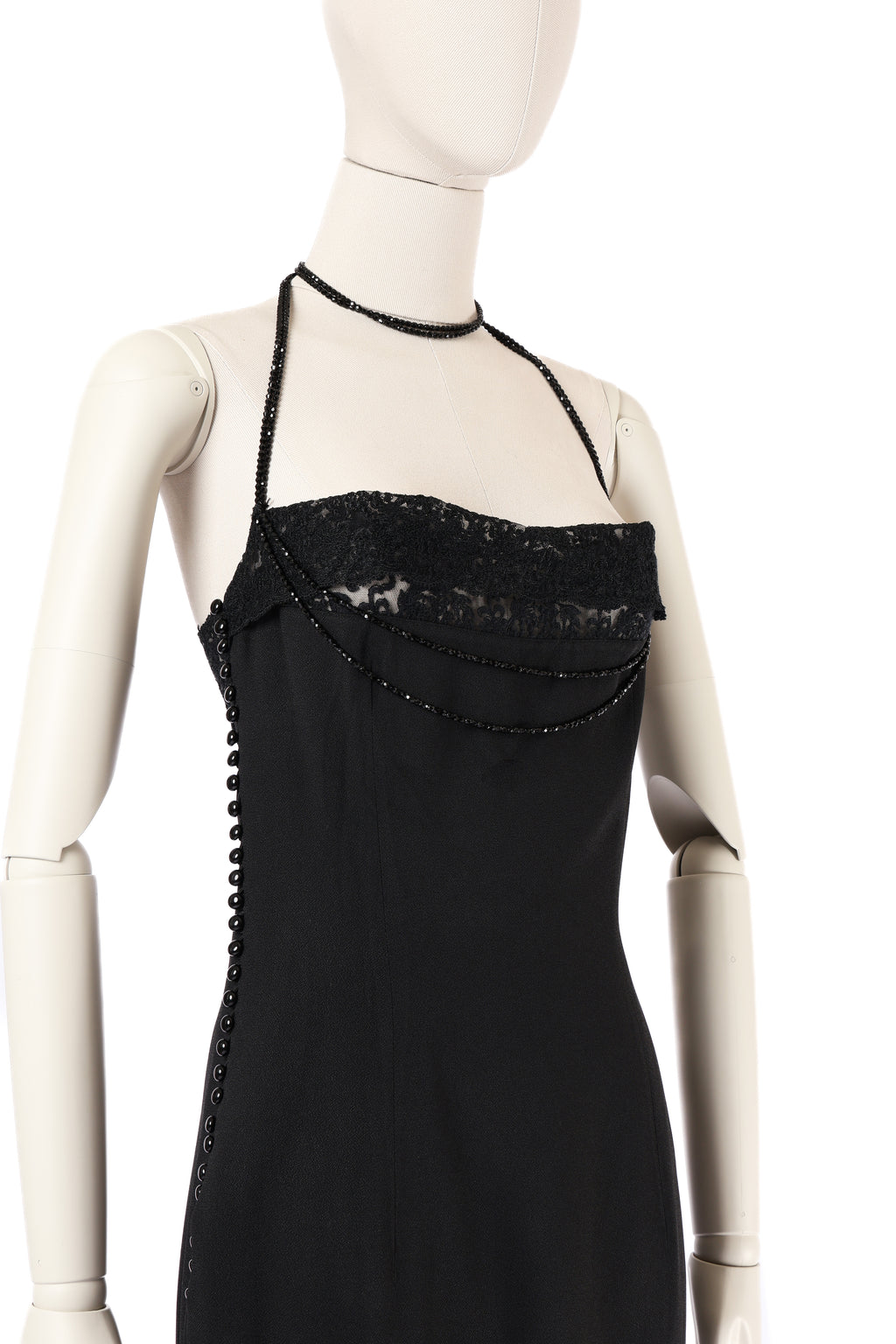 Dior 1997 Crystal Beads Lace Dress