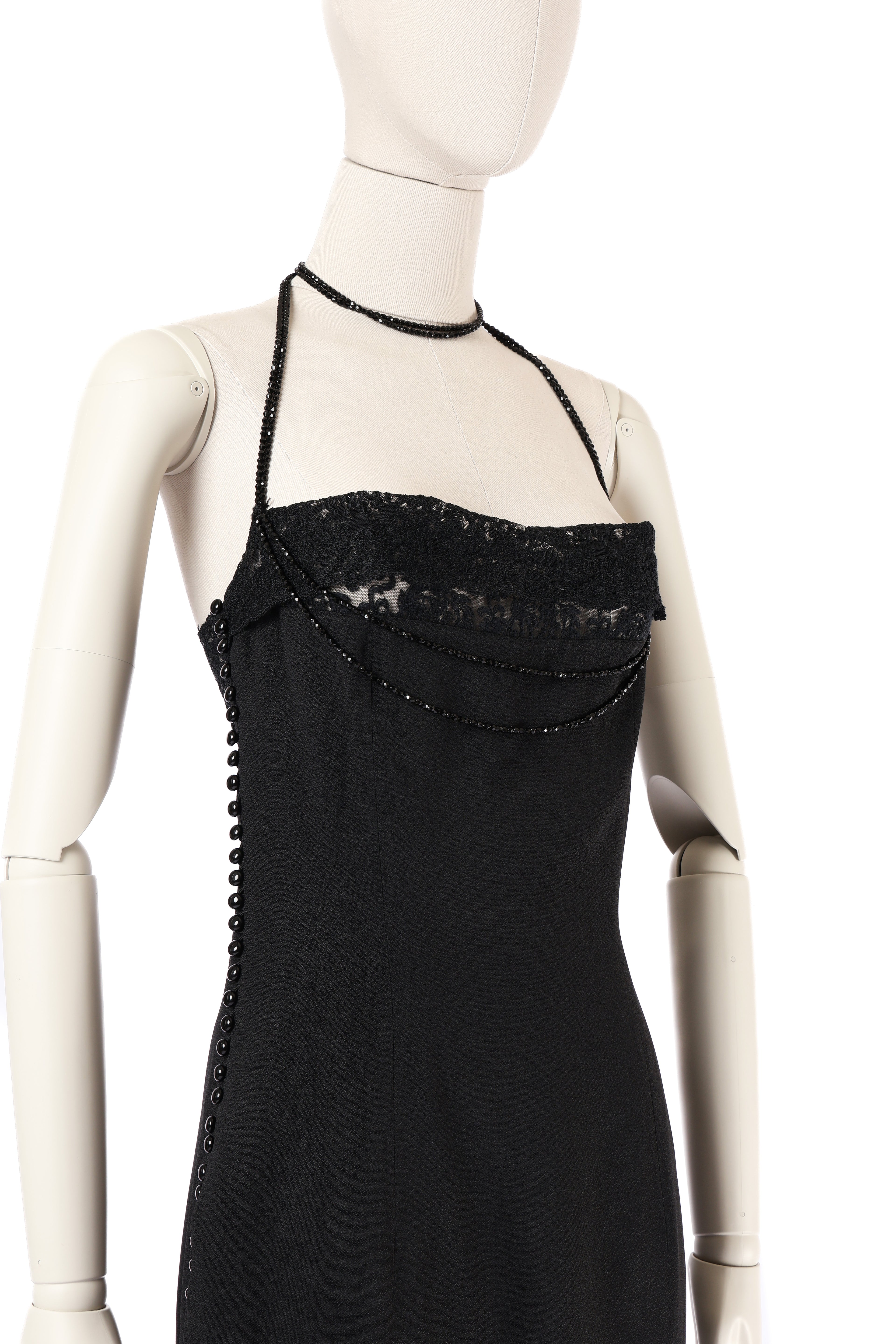 Dior 1997 Crystal Beads Lace Dress