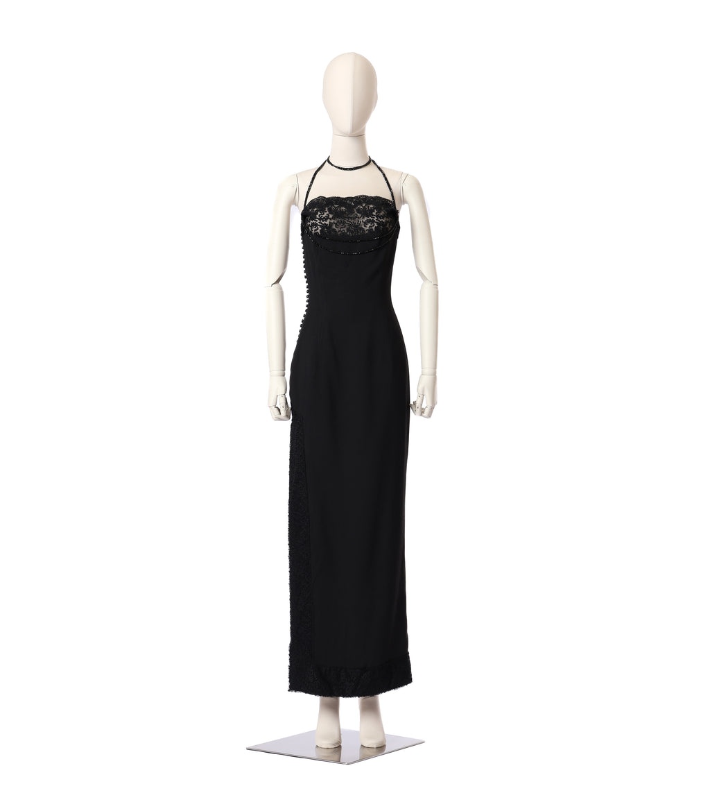 Dior 1997 Crystal Beads Lace Dress