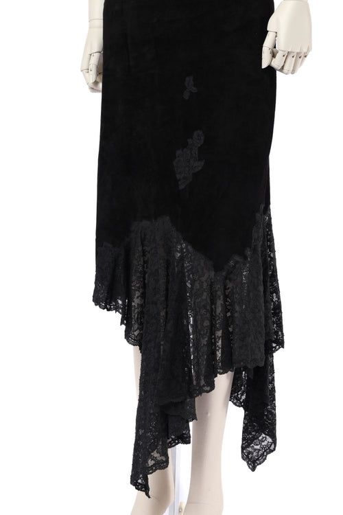 Dior 2000 Suede Lace Dress