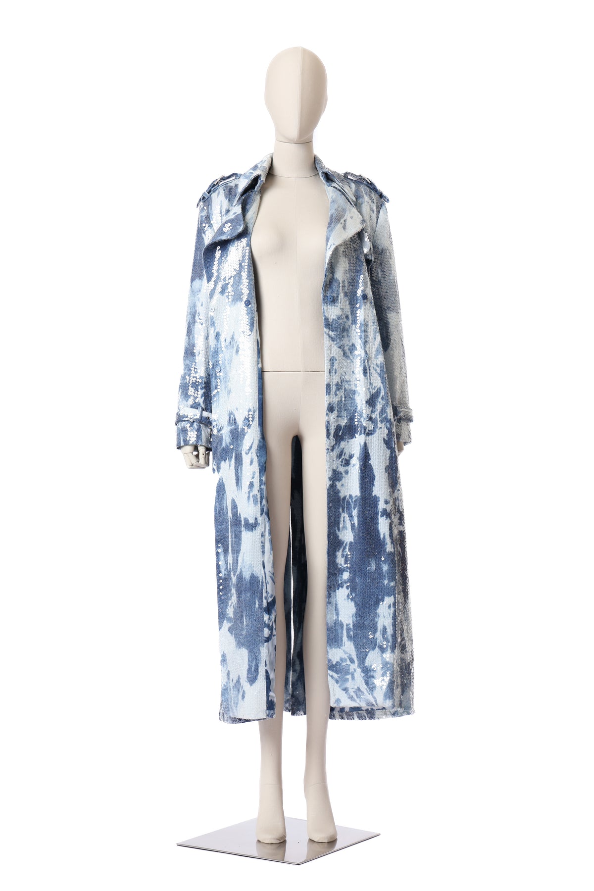 Dior 2000 Sequin Silk Trench Coat
