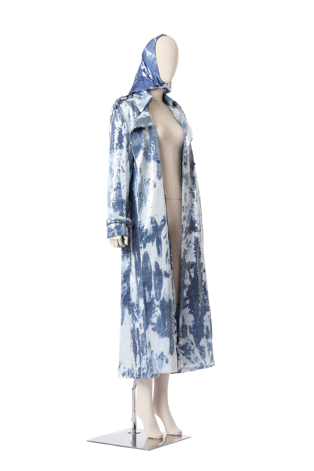 Dior 2000 Sequin Silk Trench Coat