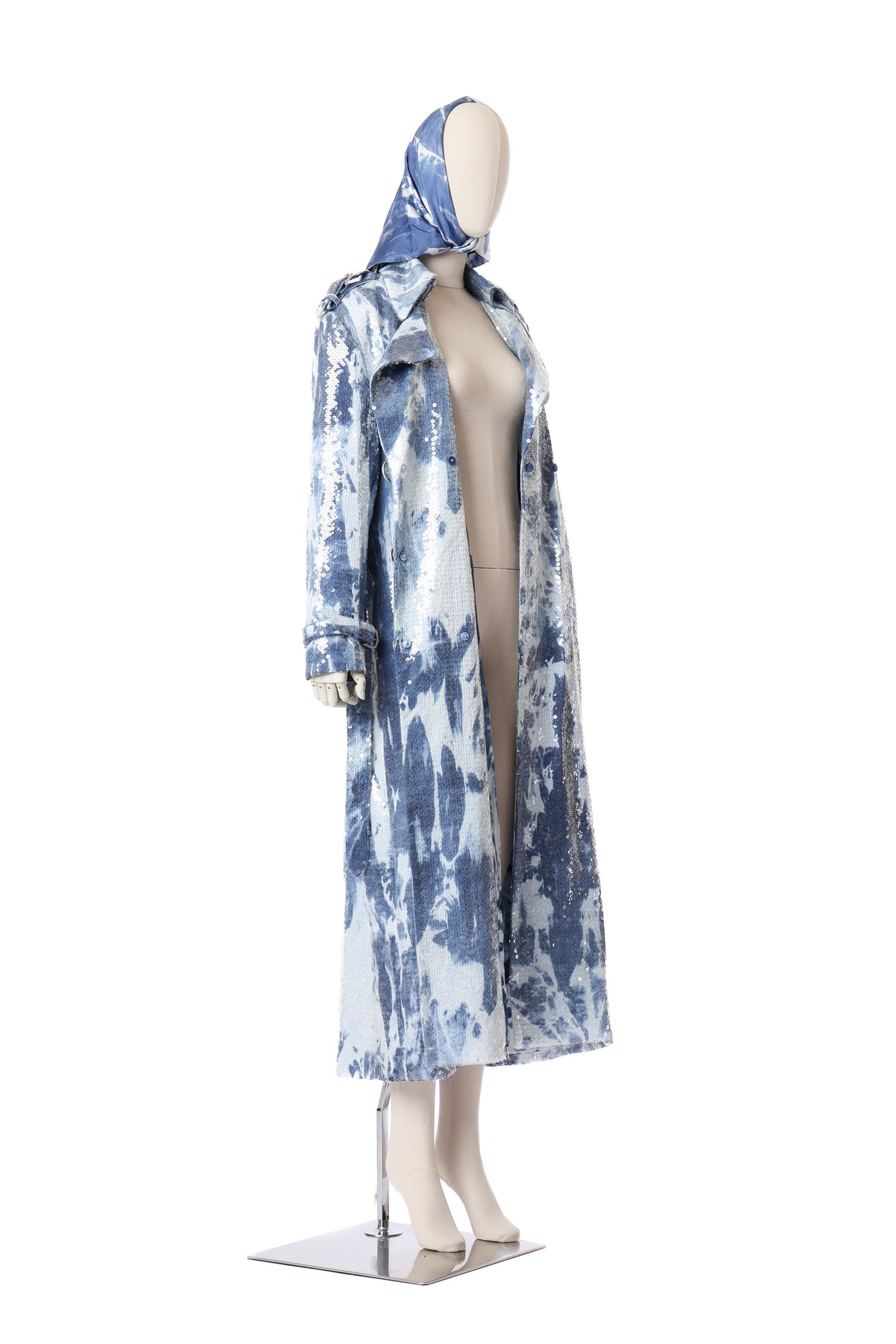 Dior 2000 Sequin Silk Trench Coat