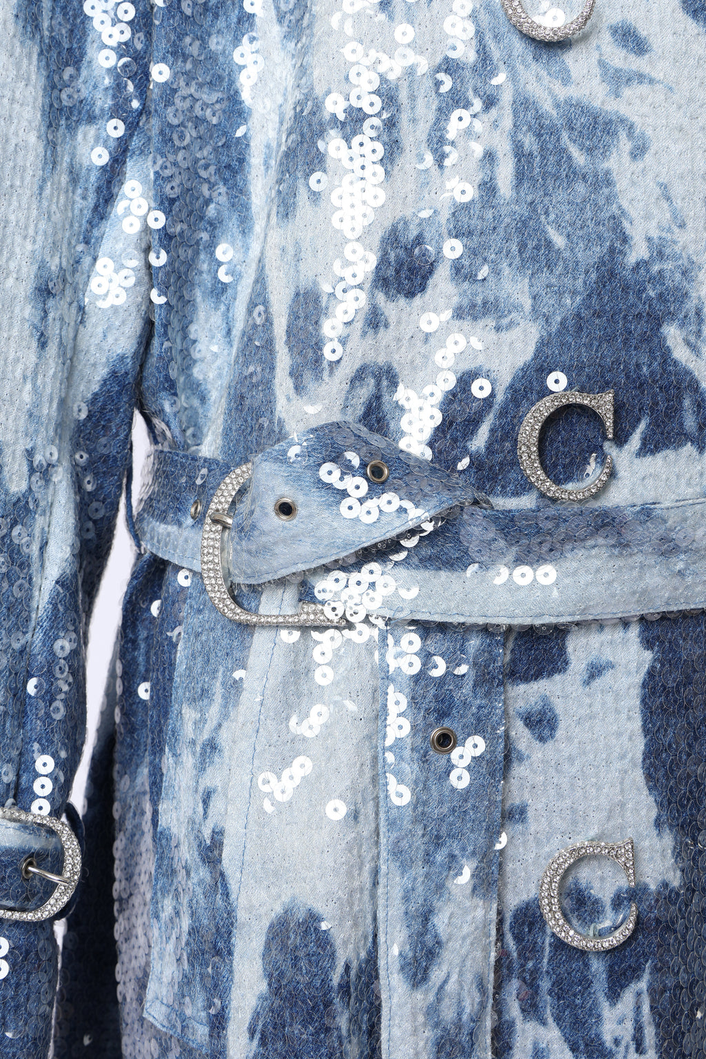 Dior 2000 Sequin Silk Trench Coat