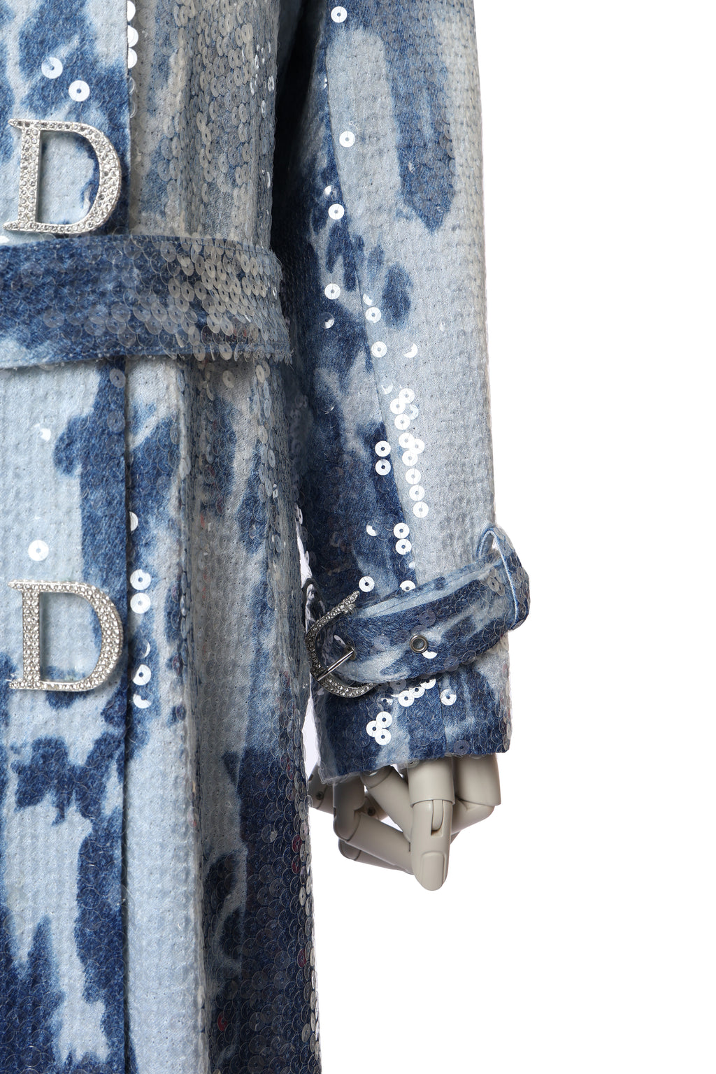 Dior 2000 Sequin Silk Trench Coat