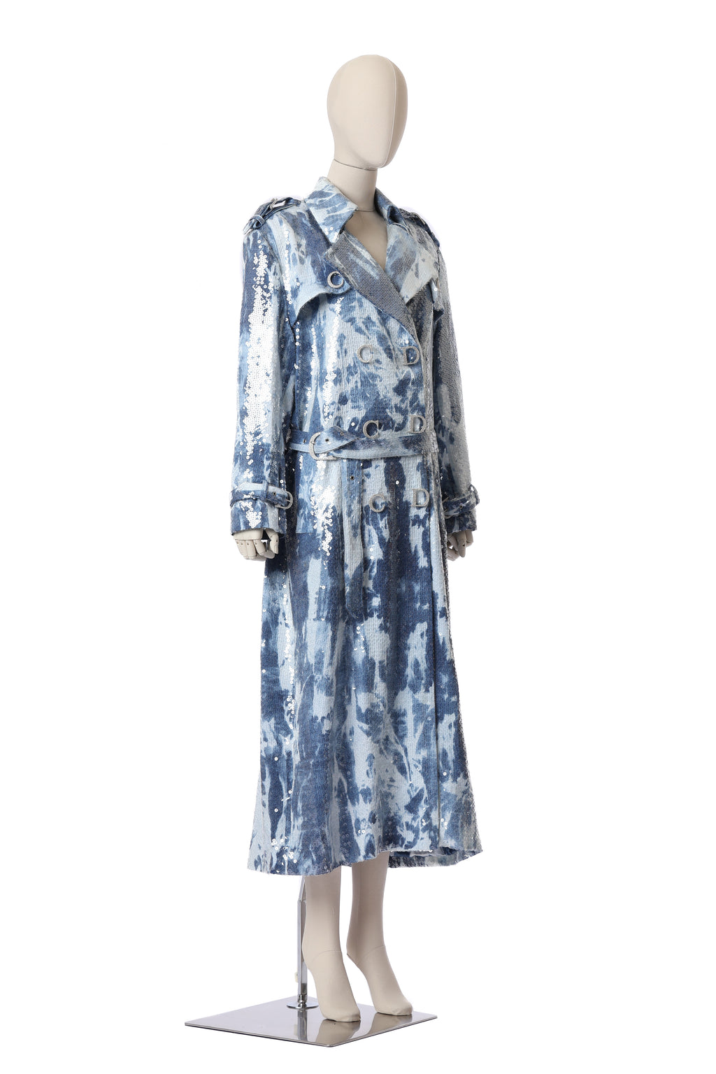 Dior 2000 Sequin Silk Trench Coat