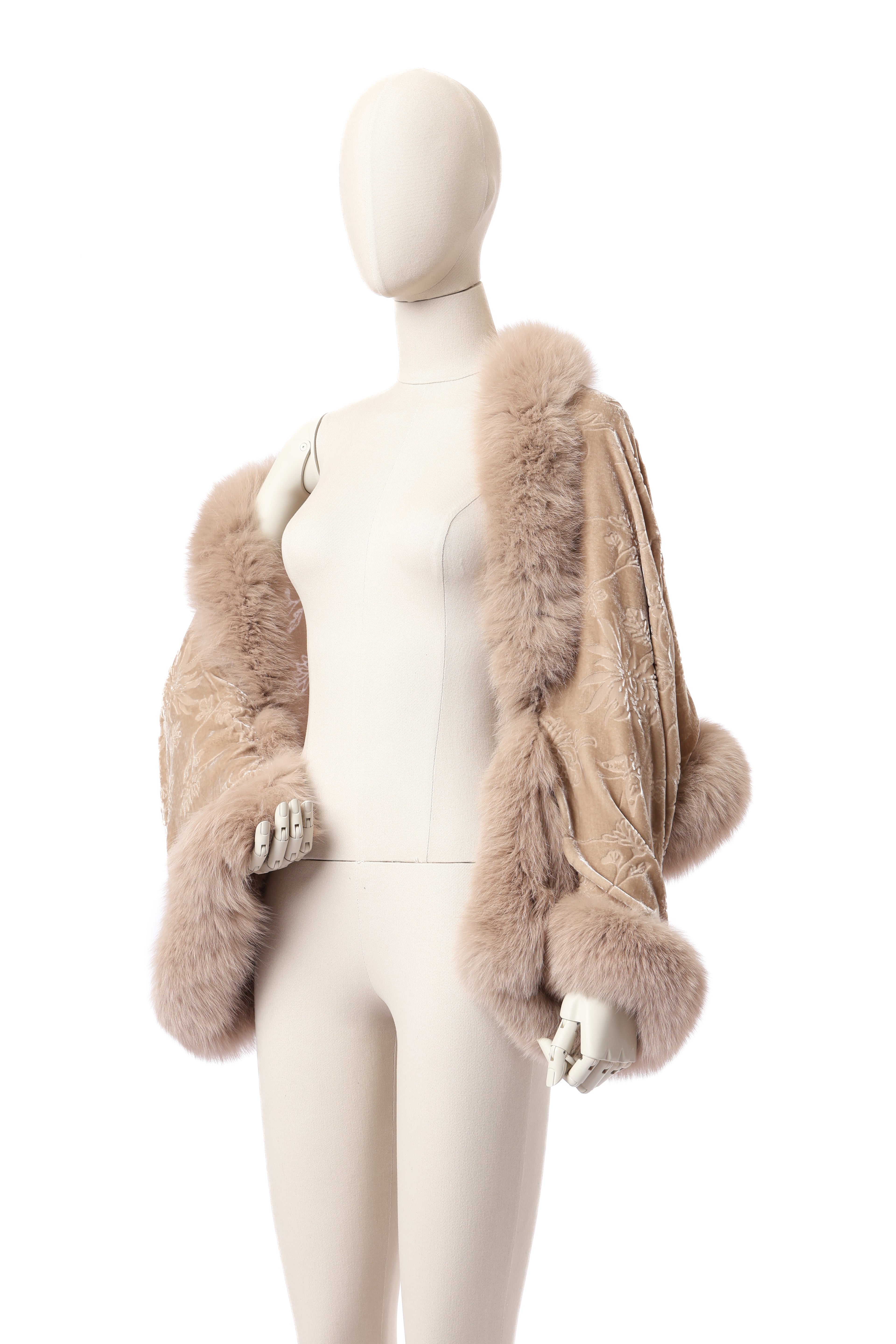 Dior Velvet Fur Shawl