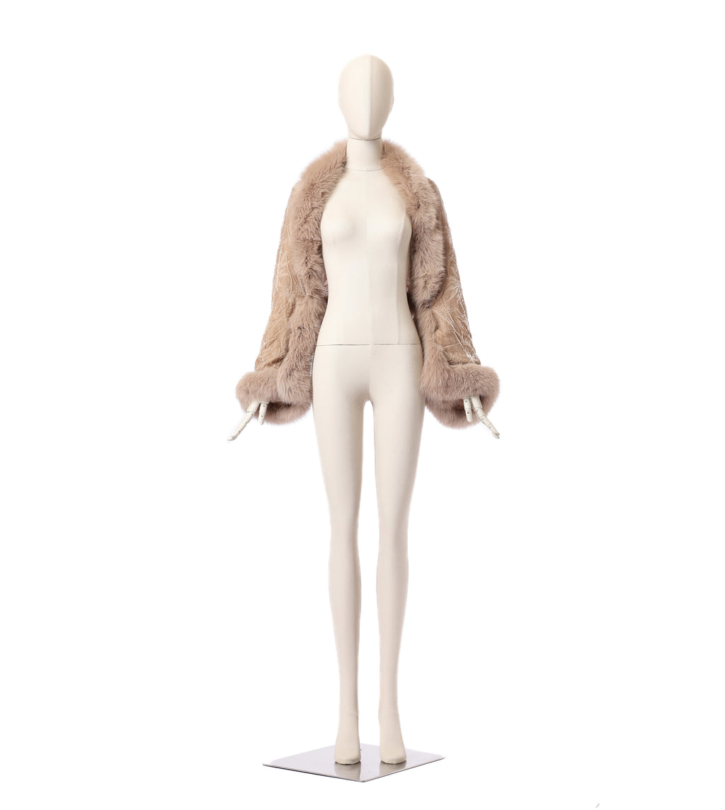 Dior Velvet Fur Shawl