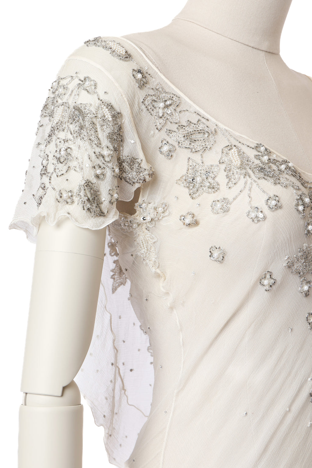 Dior 2000 Beaded Silk Sheer Dress