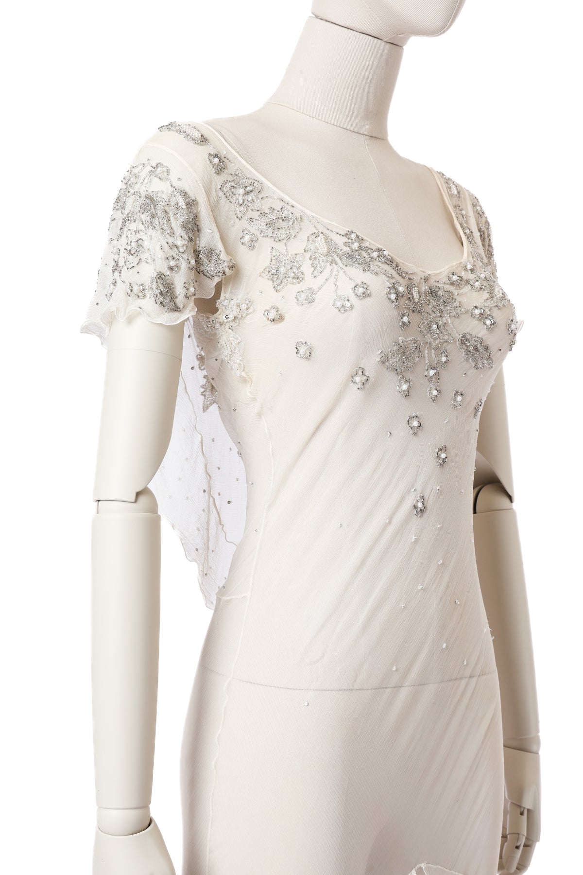 Dior 2000 Beaded Silk Sheer Dress