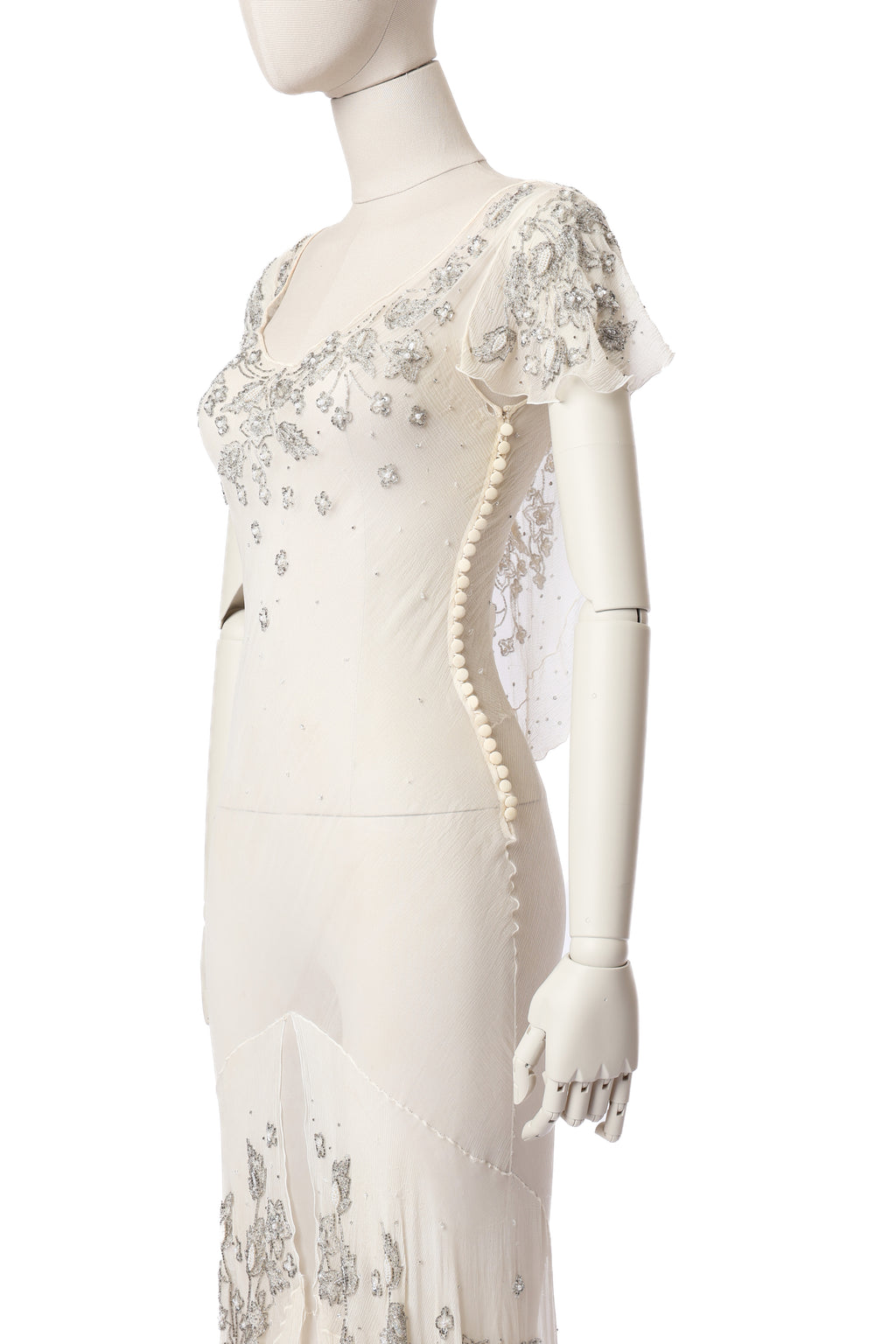 Dior 2000 Beaded Silk Sheer Dress