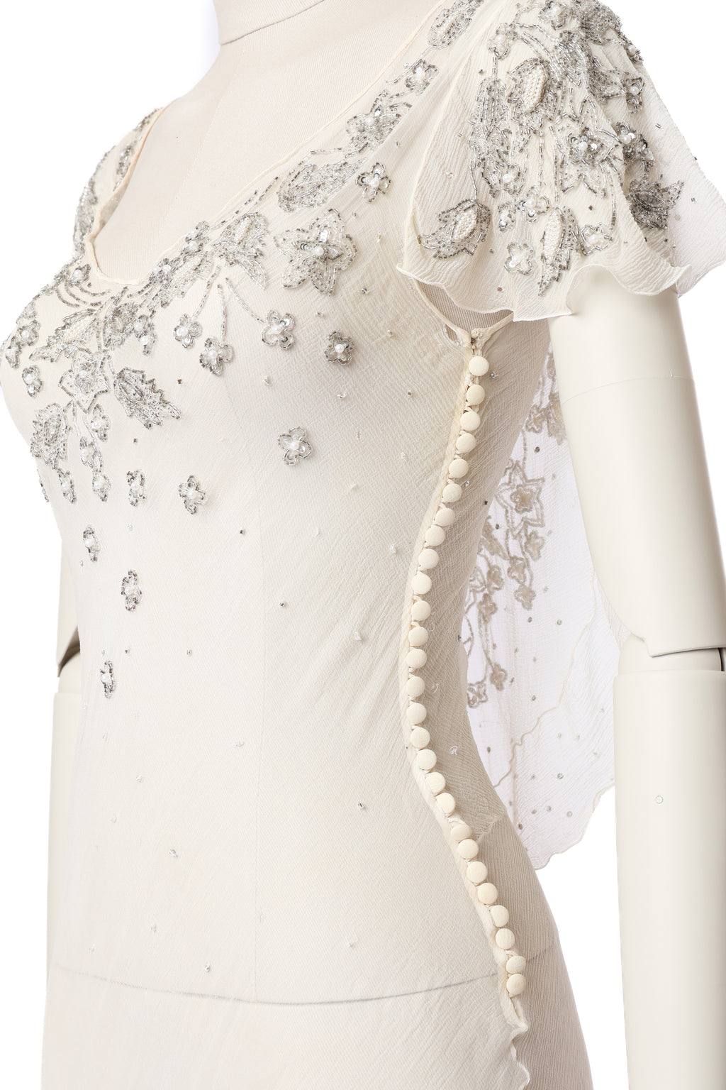 Dior 2000 Beaded Silk Sheer Dress