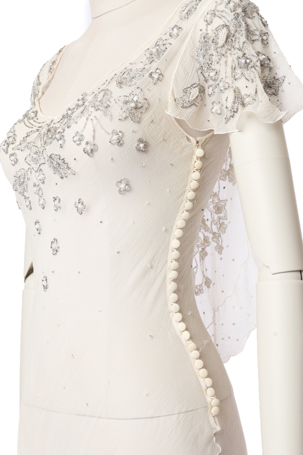 Dior 2000 Beaded Silk Sheer Dress