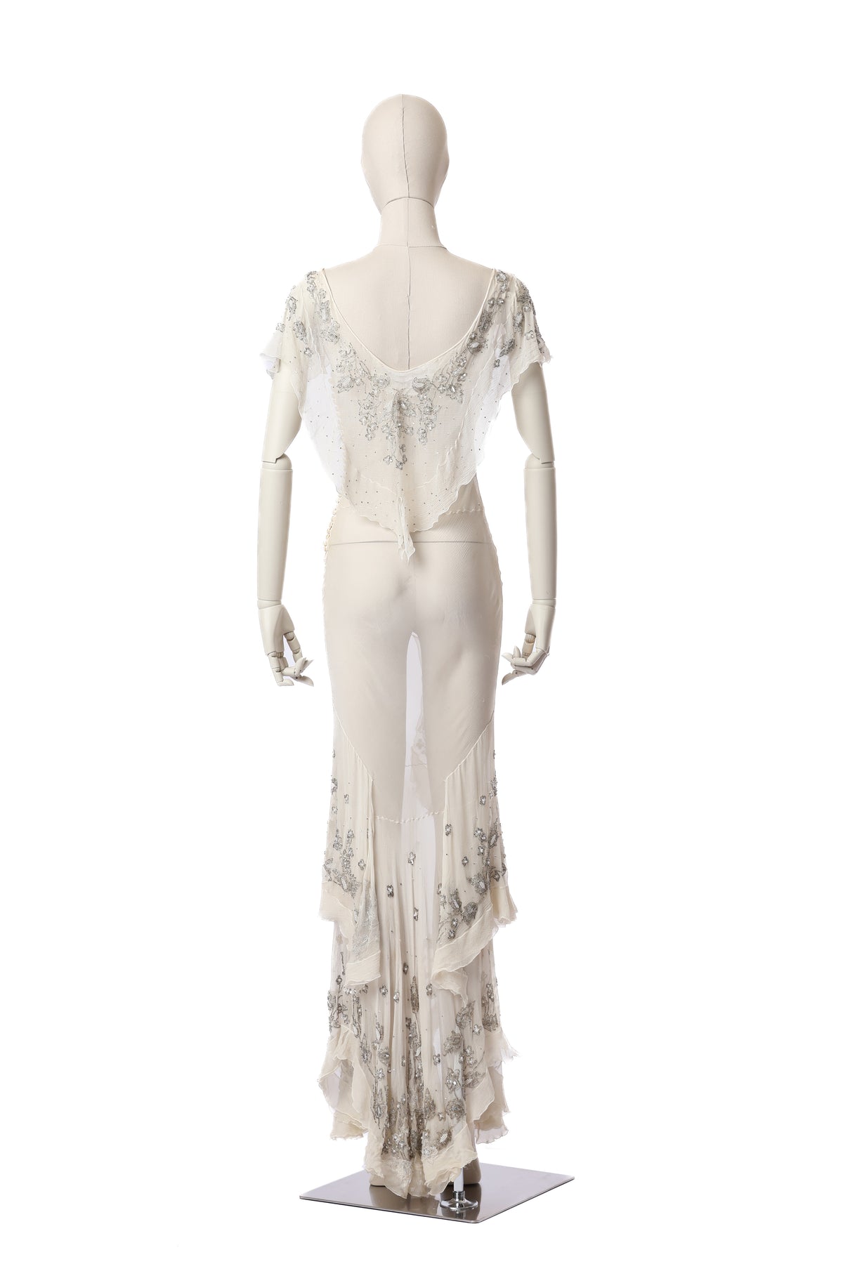 Dior 2000 Beaded Silk Sheer Dress