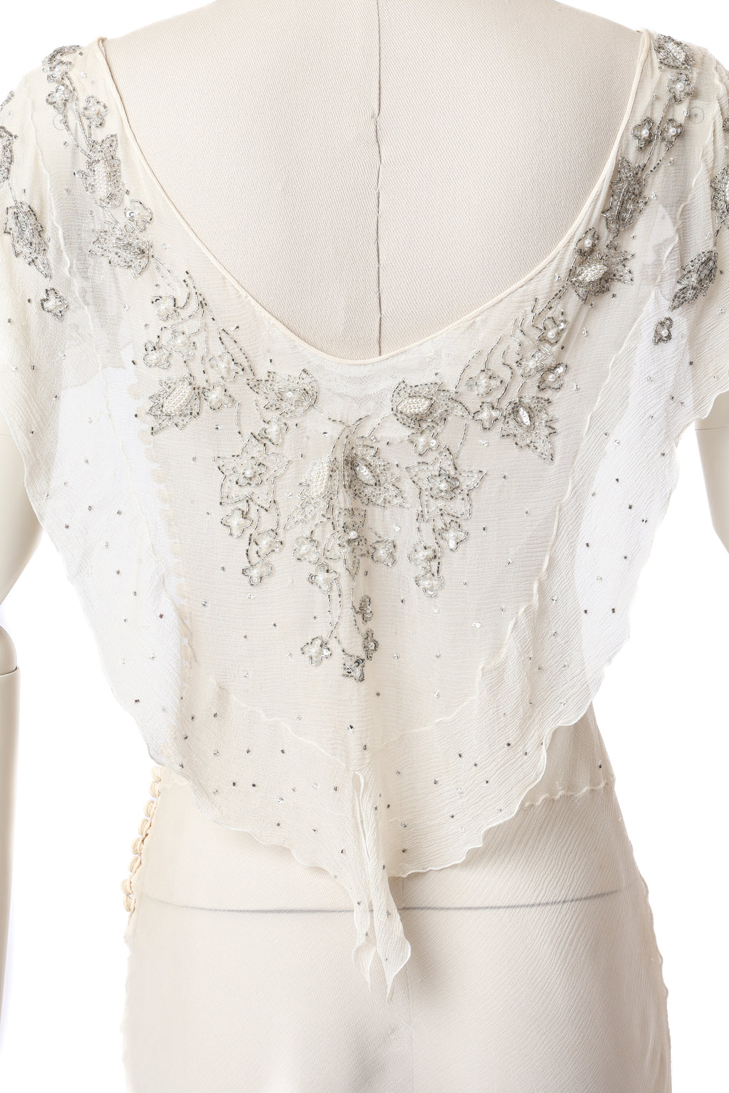 Dior 2000 Beaded Silk Sheer Dress