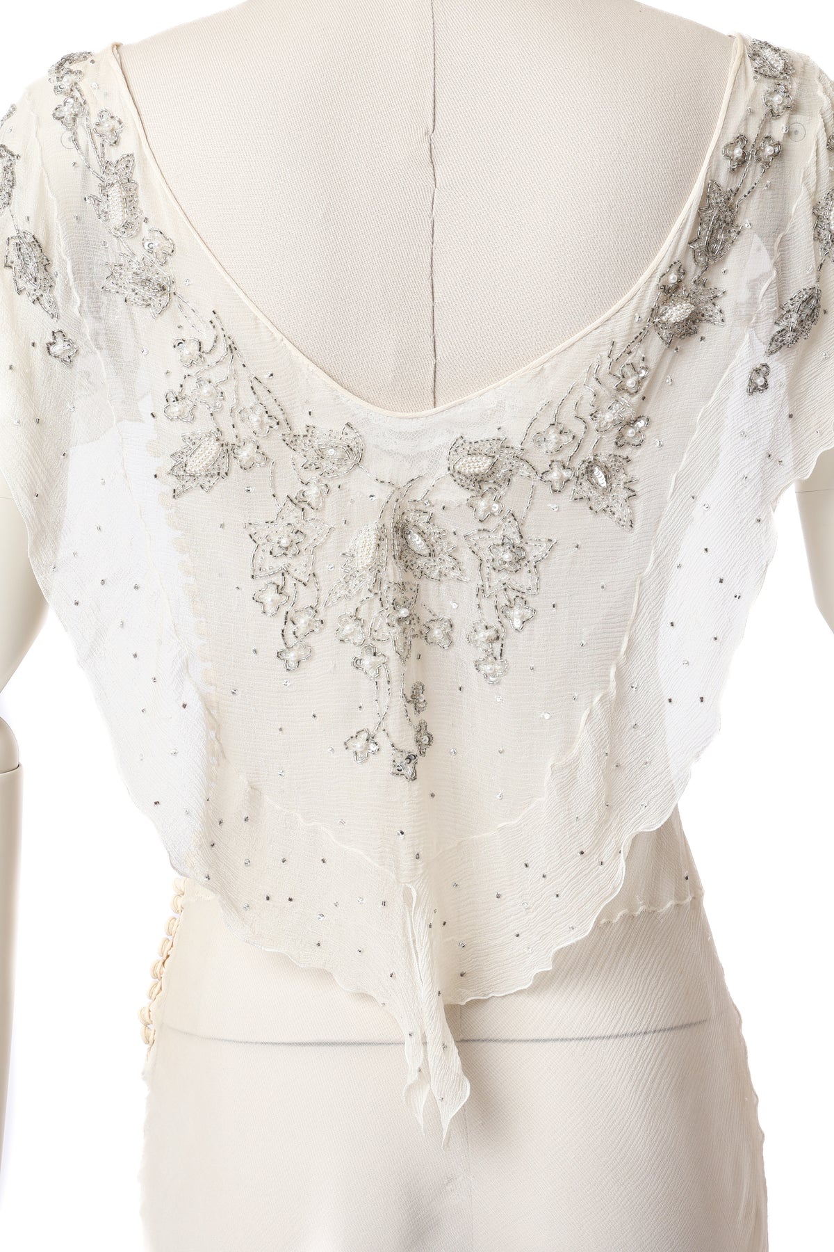Dior 2000 Beaded Silk Sheer Dress