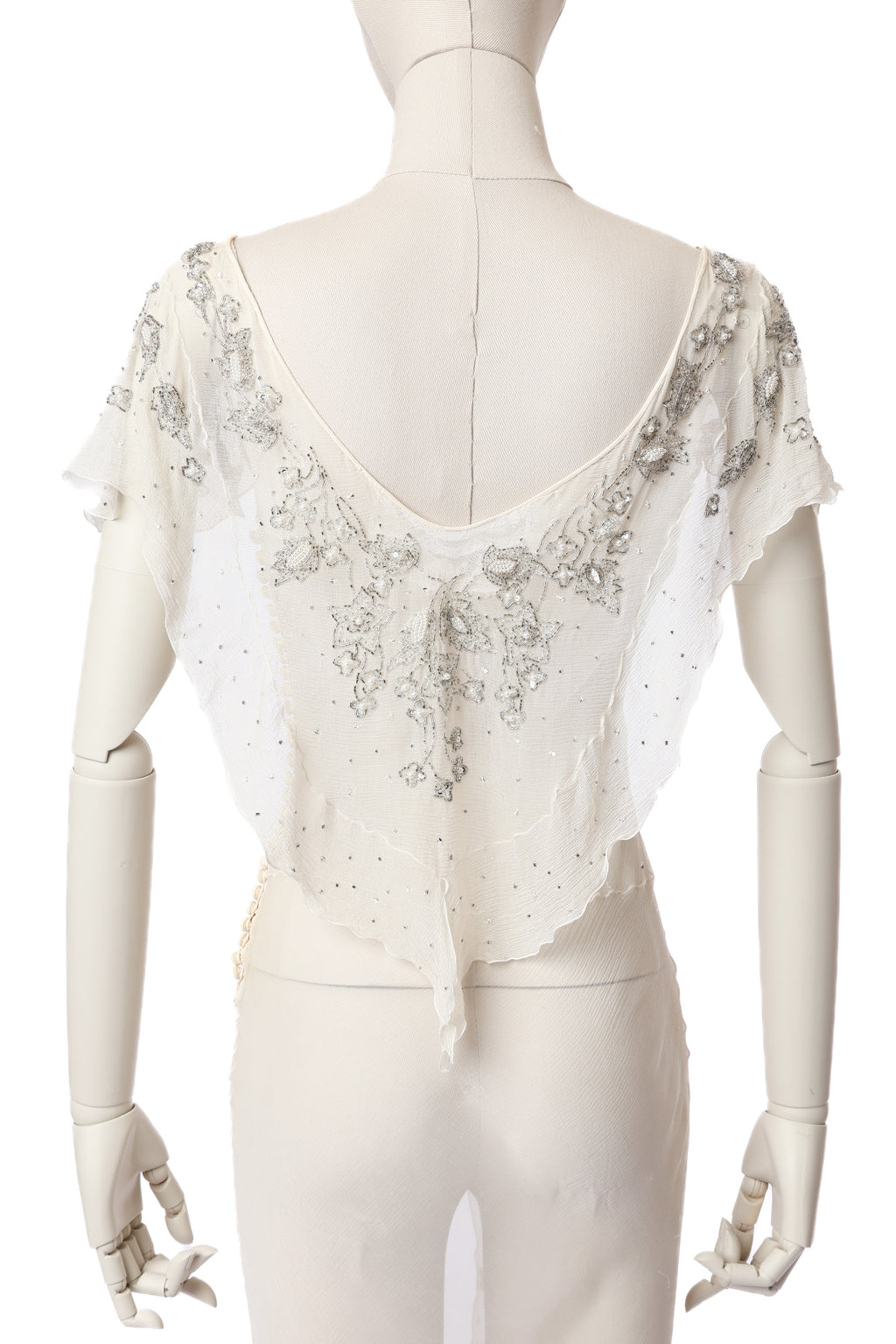 Dior 2000 Beaded Silk Sheer Dress