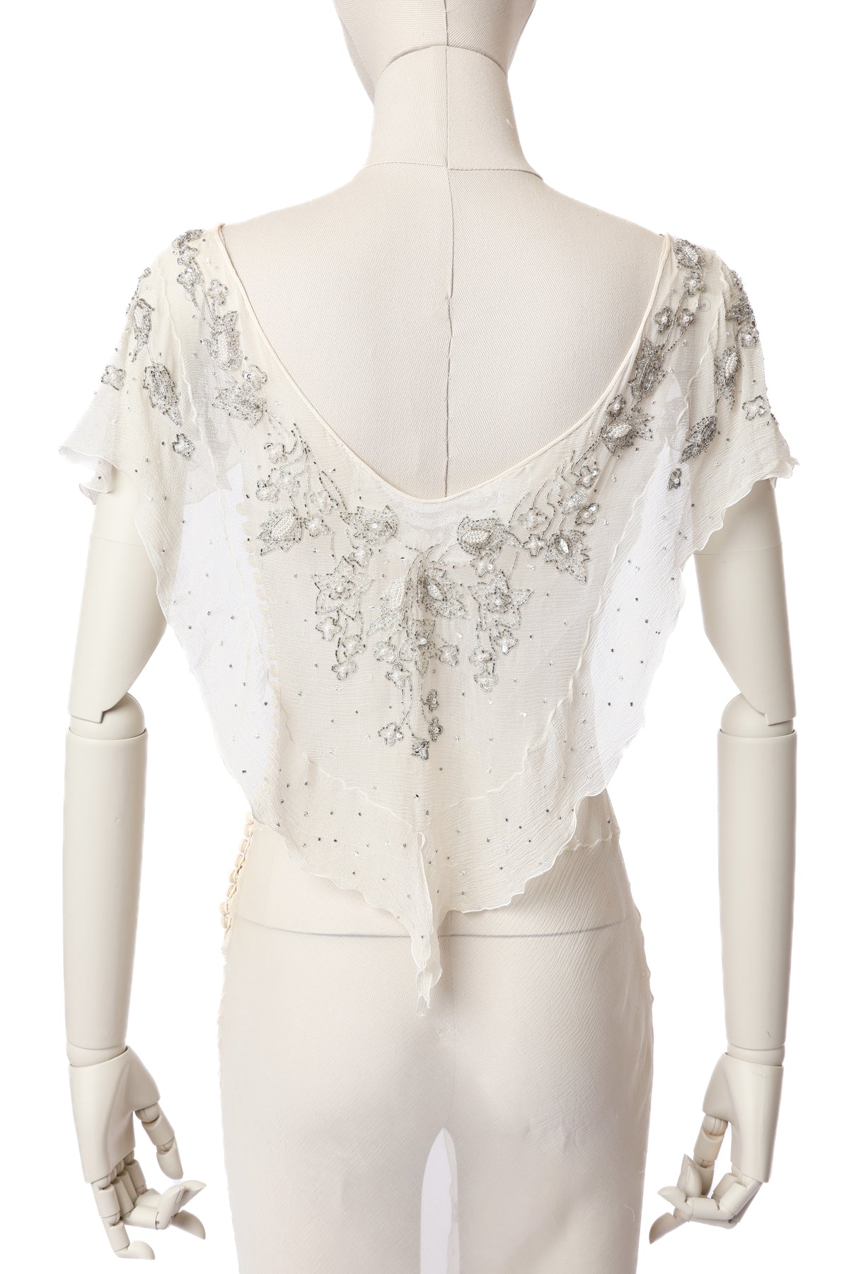 Dior 2000 Beaded Silk Sheer Dress