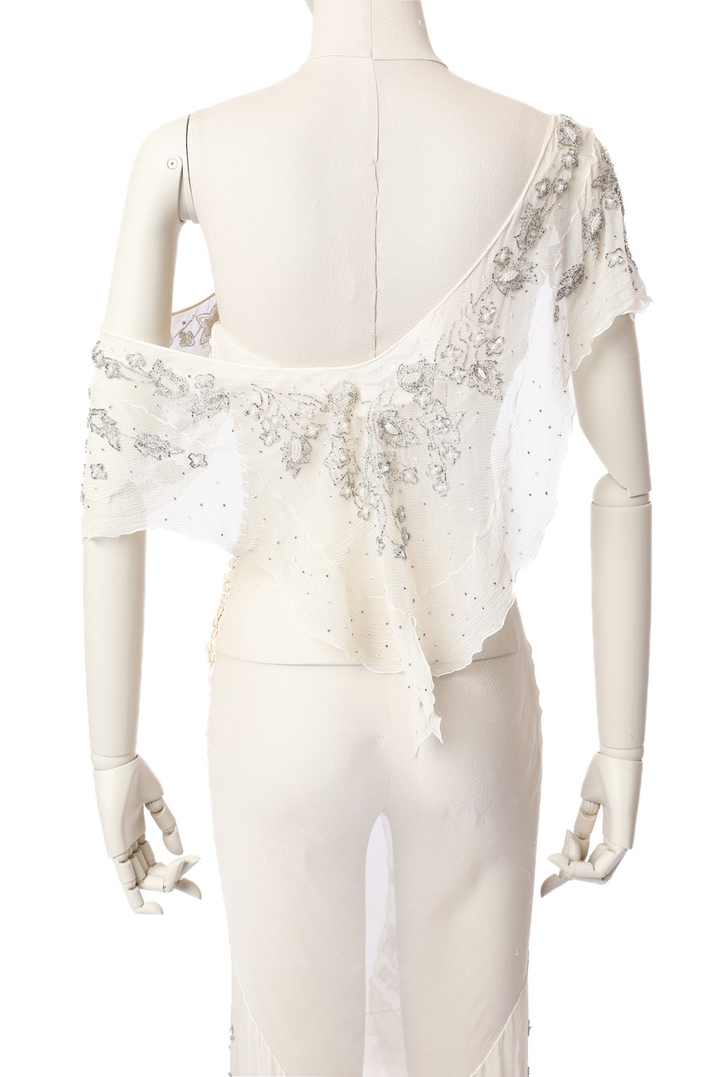 Dior 2000 Beaded Silk Sheer Dress