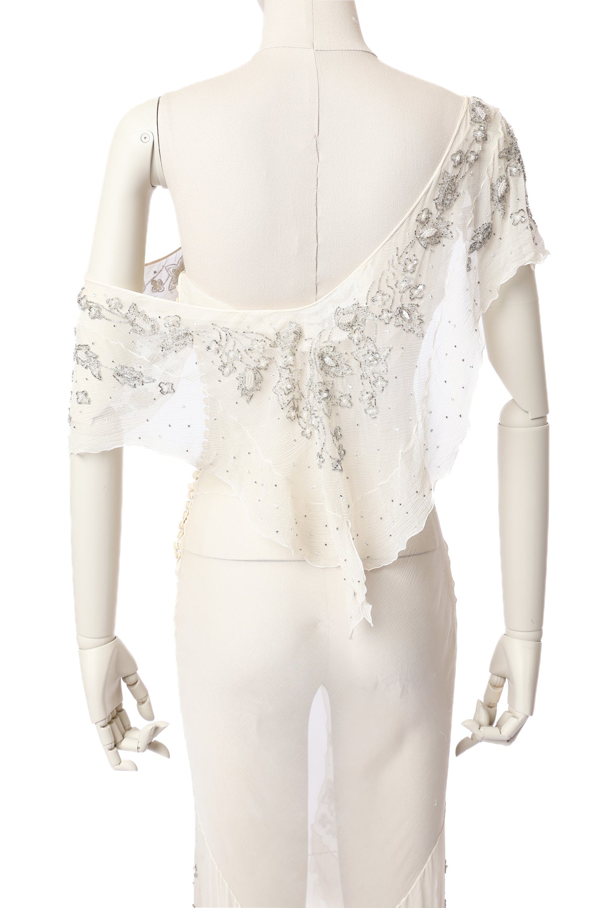 Dior 2000 Beaded Silk Sheer Dress