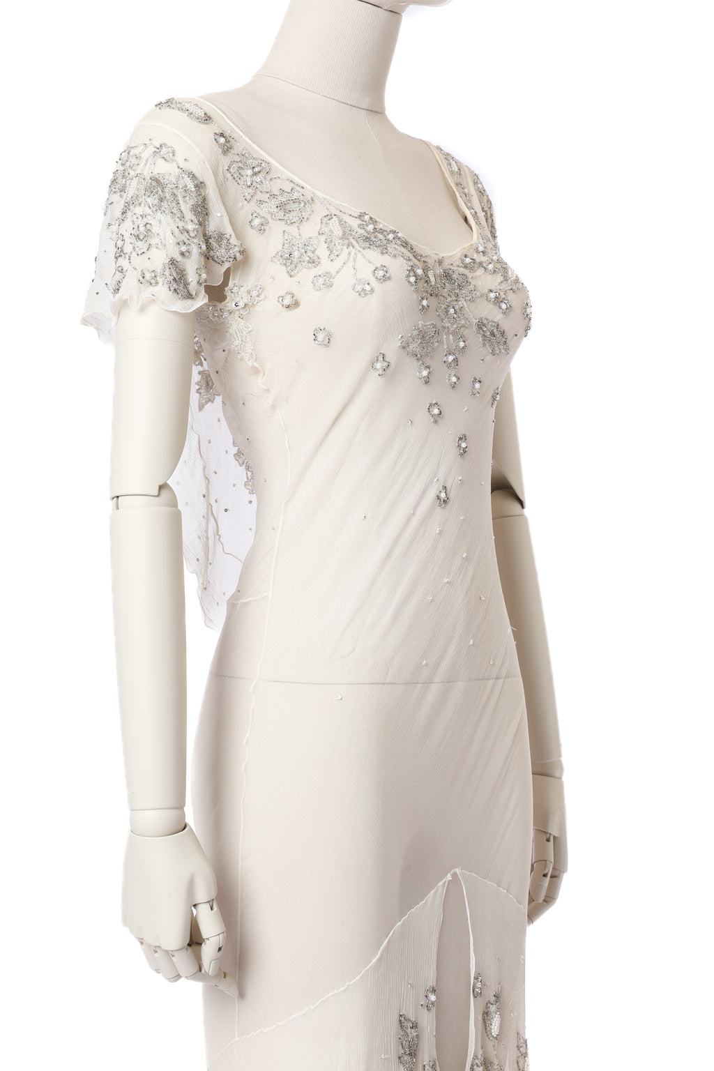Dior 2000 Beaded Silk Sheer Dress