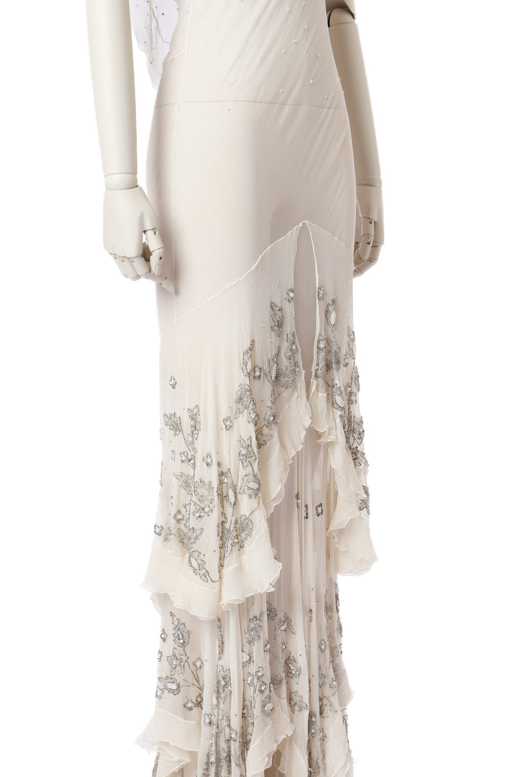 Dior 2000 Beaded Silk Sheer Dress