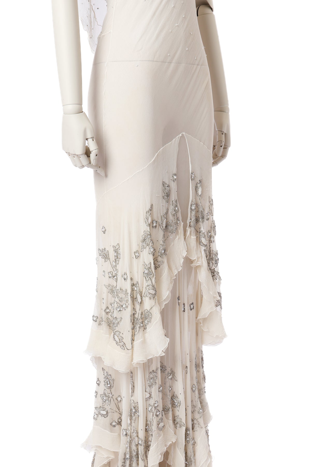 Dior 2000 Beaded Silk Sheer Dress
