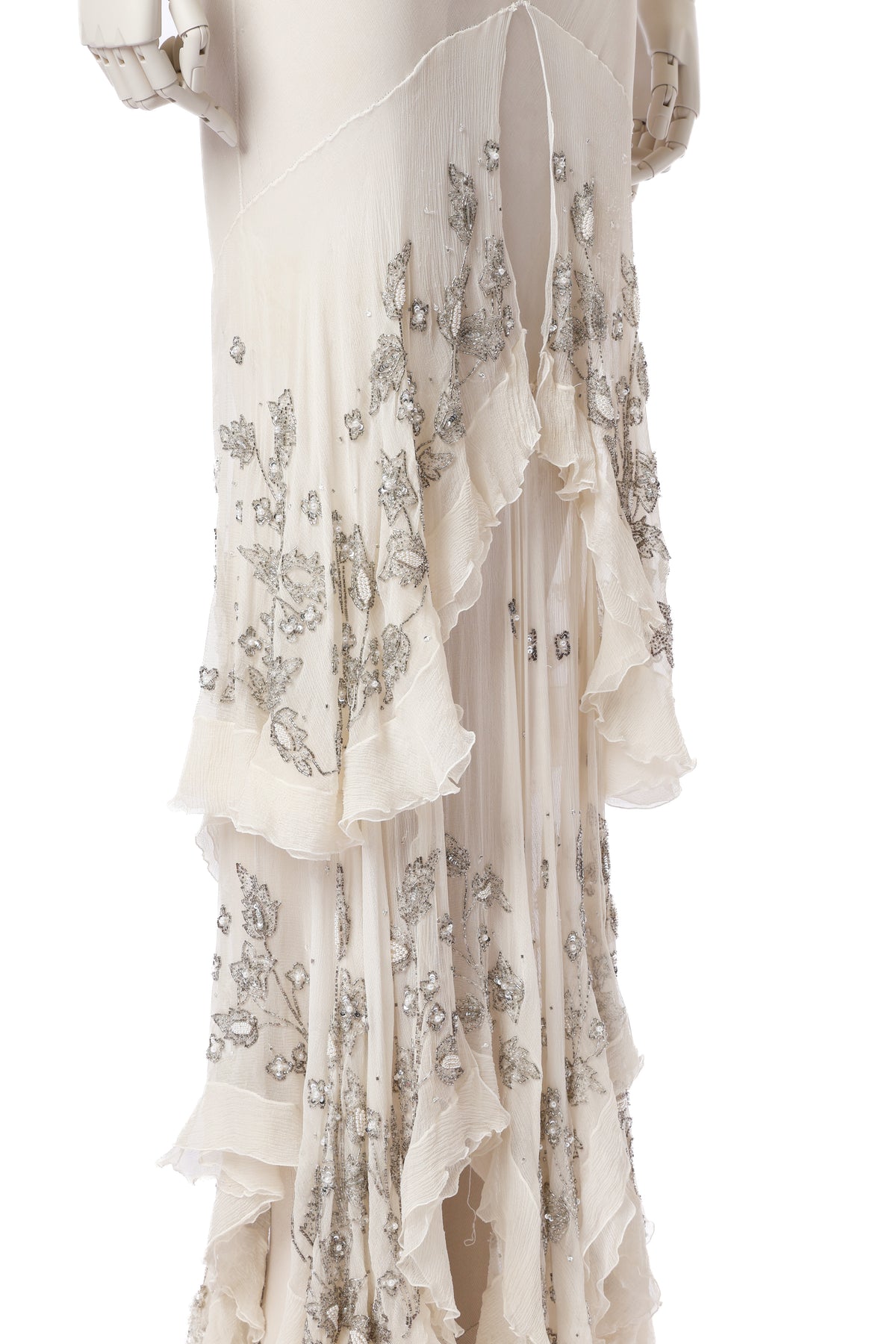 Dior 2000 Beaded Silk Sheer Dress