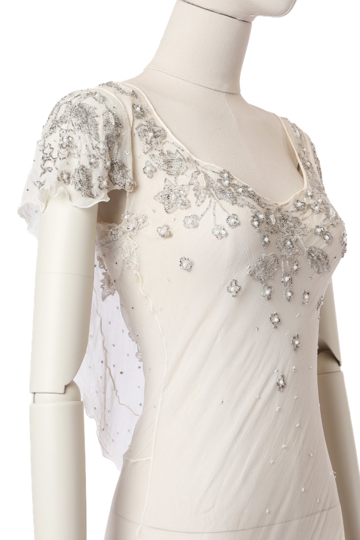 Dior 2000 Beaded Silk Sheer Dress