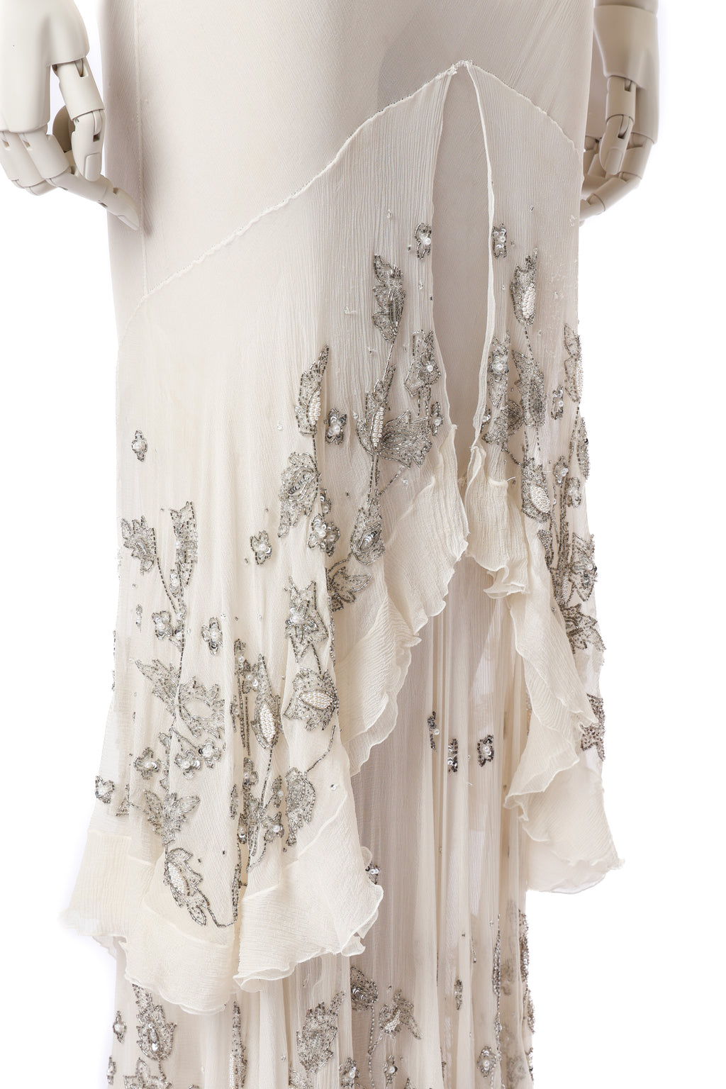 Dior 2000 Beaded Silk Sheer Dress