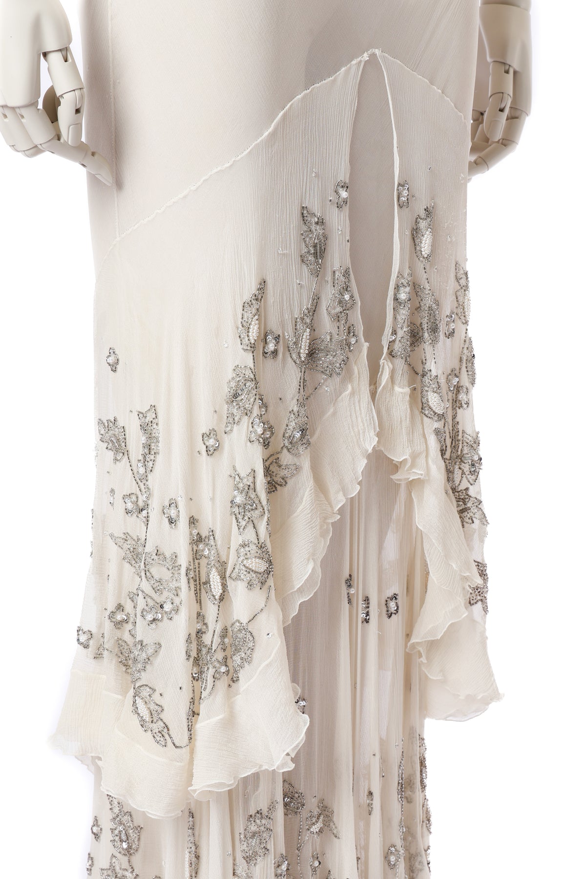 Dior 2000 Beaded Silk Sheer Dress