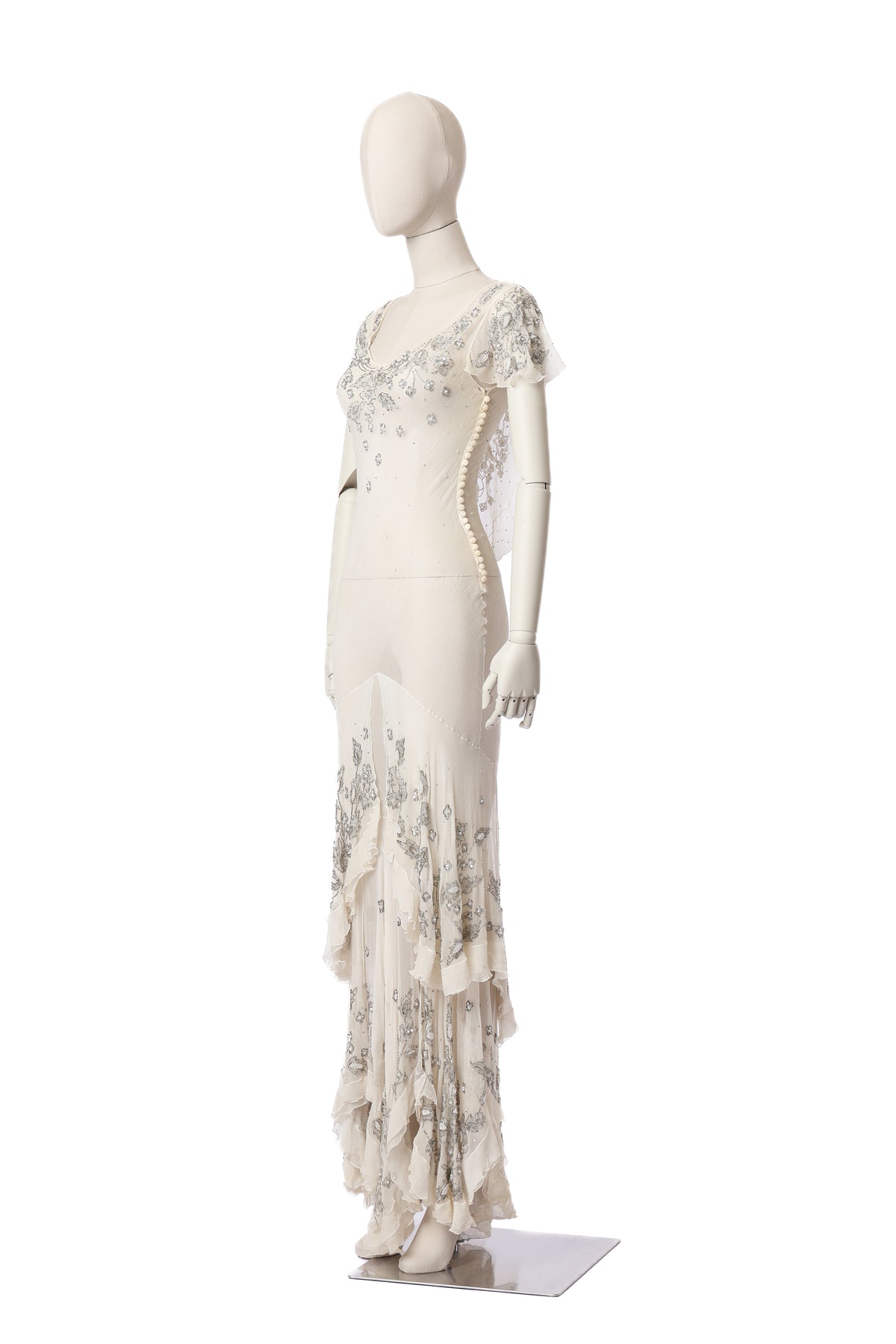 Dior 2000 Beaded Silk Sheer Dress