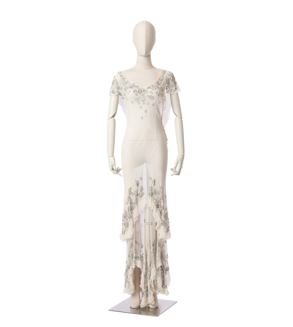 Dior 2000 Beaded Silk Sheer Dress