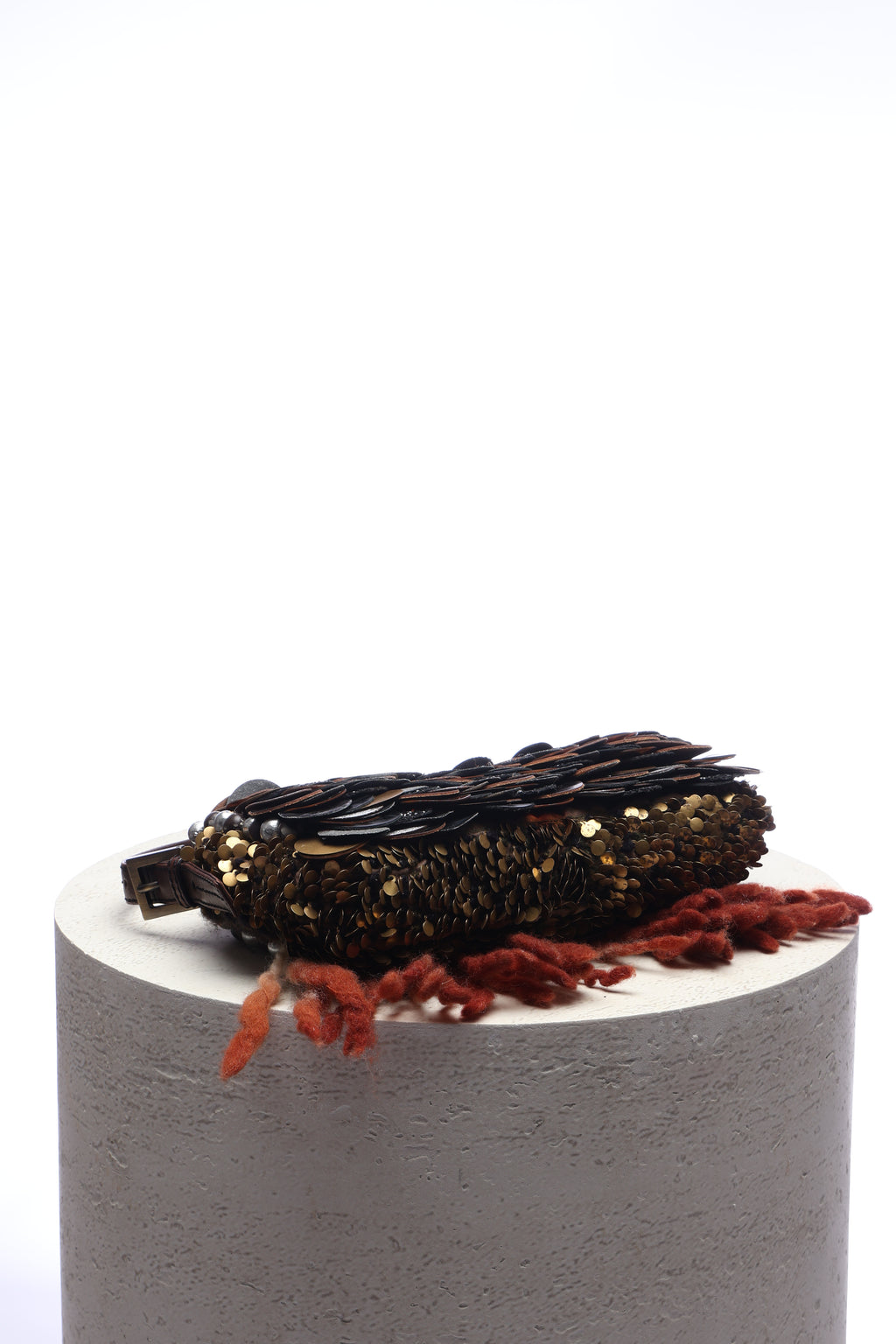 Fendi Plated Sequin Beaded Baguette