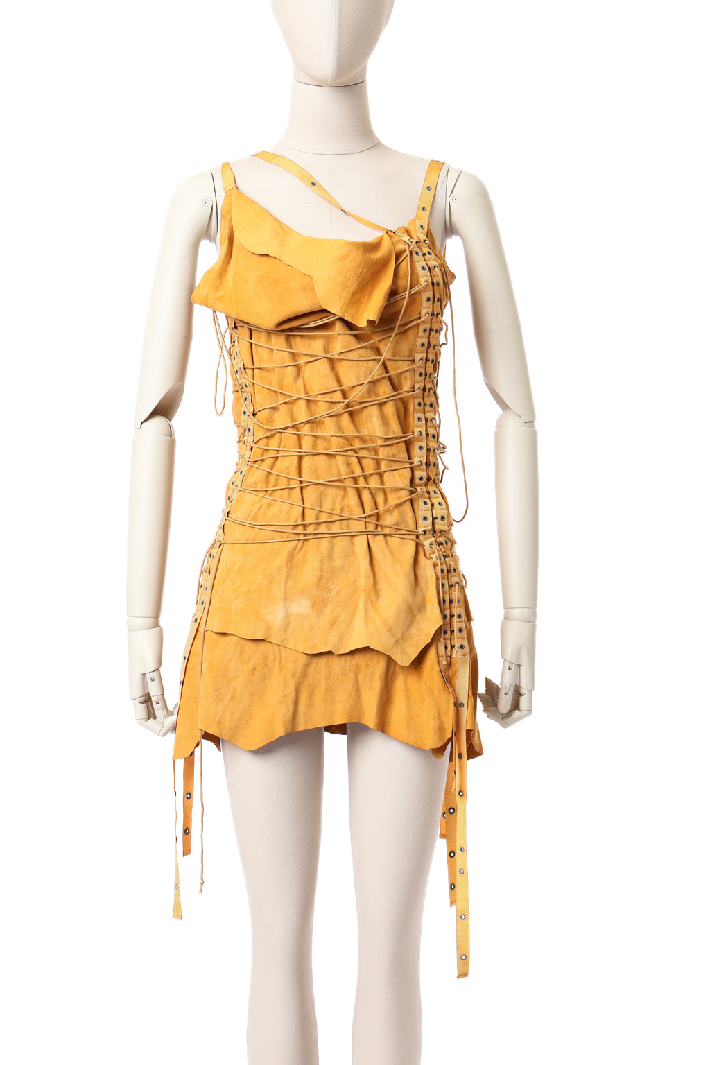 Plein Sud 2002 Suede Bondage Dress