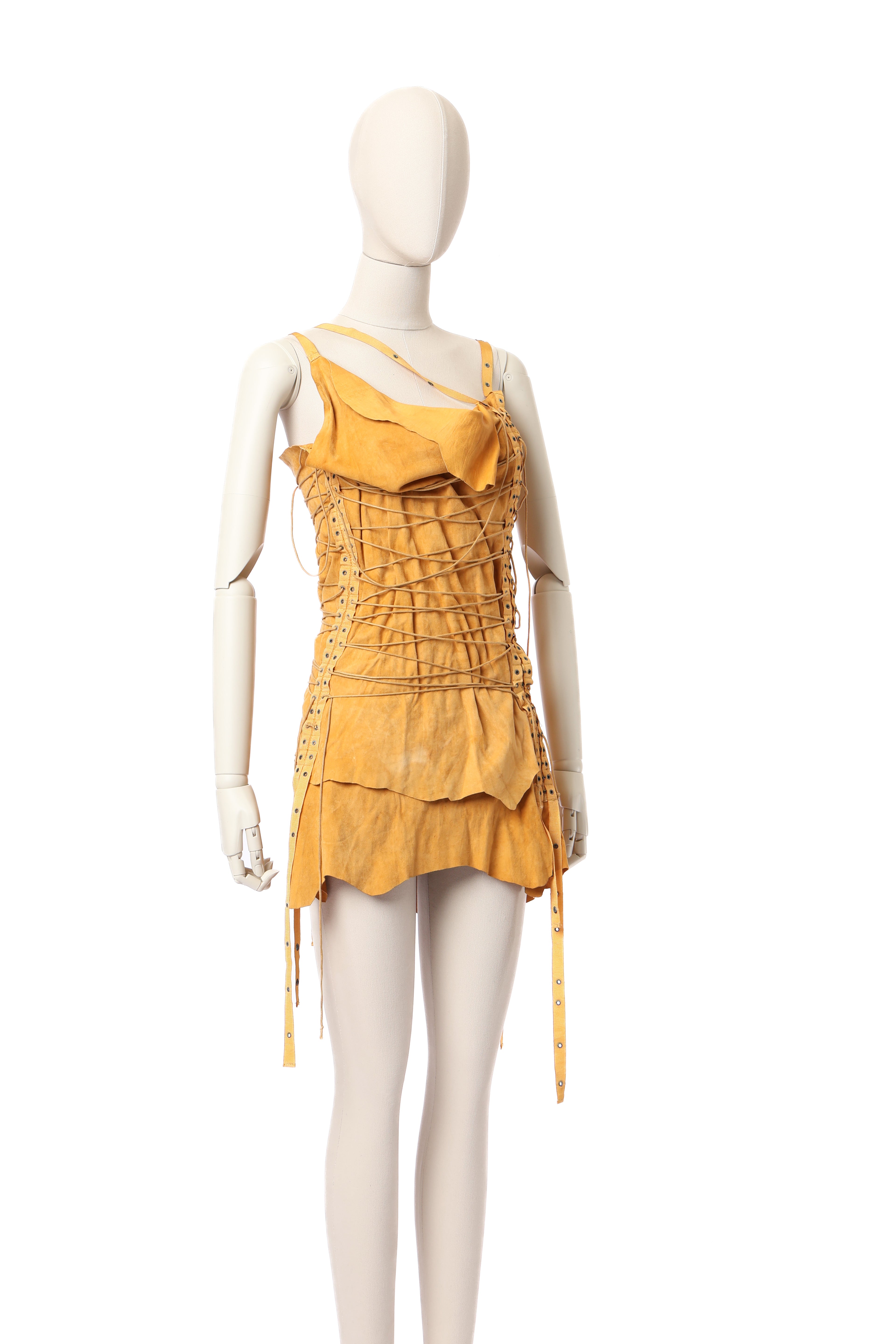 Plein Sud 2002 Suede Bondage Dress