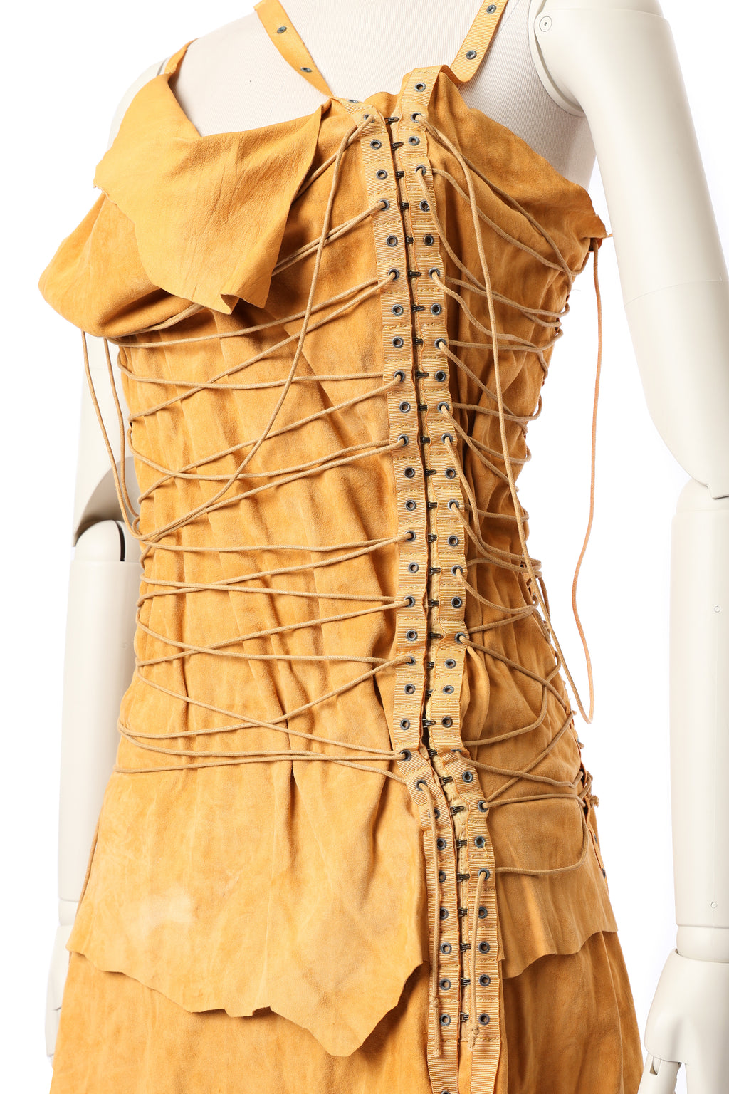 Plein Sud 2002 Suede Bondage Dress