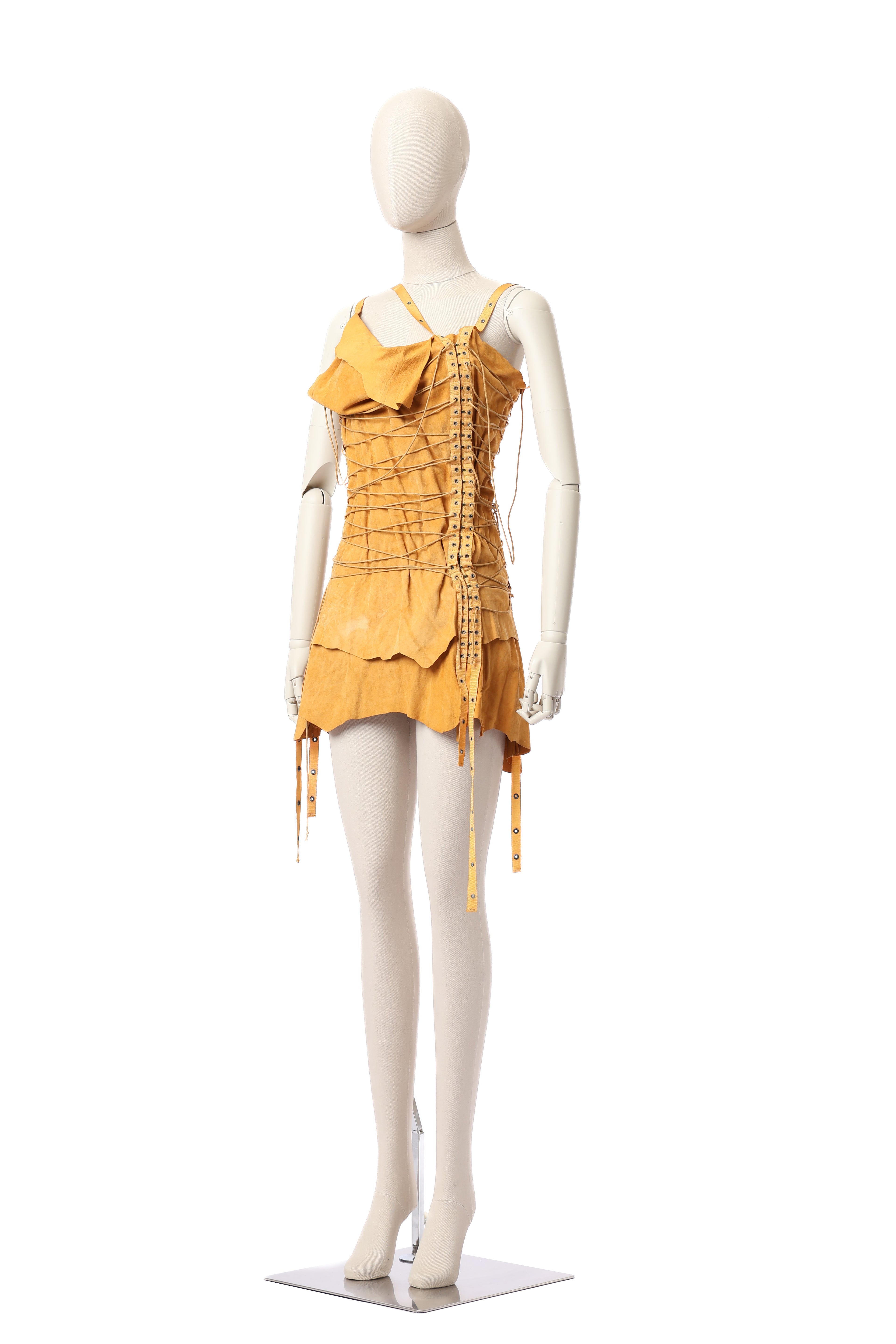 Plein Sud 2002 Suede Bondage Dress