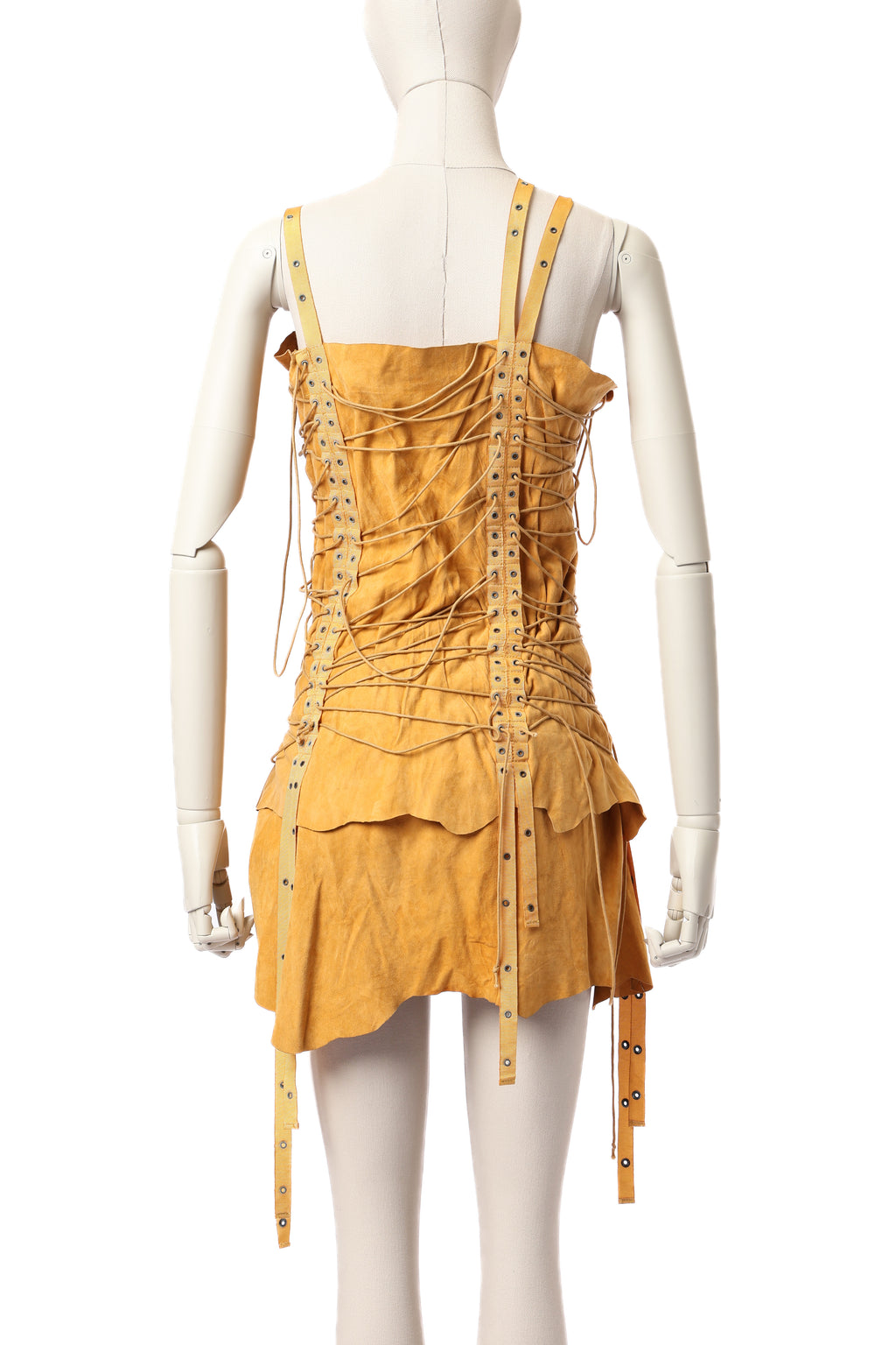Plein Sud 2002 Suede Bondage Dress